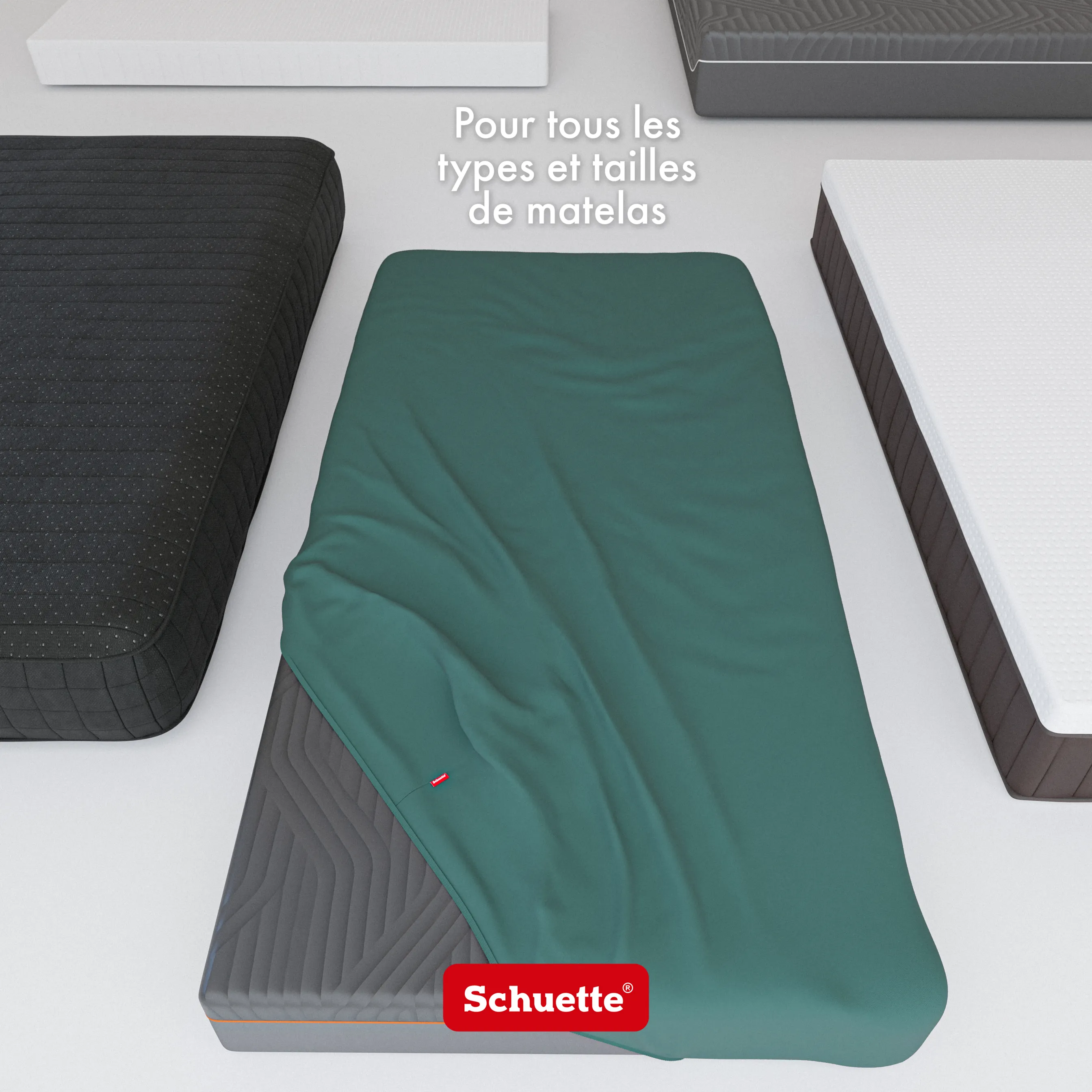 Schuette® Spannbettlaken • 70 x 200 • Wow! Kollektion: Miss Emerald (Dunkelgrün) • 100% Superfluff Baumwolle, Blickdicht, Faltenfrei • mit Rundumgummi • Matratzenhöhe bis 35 cm
