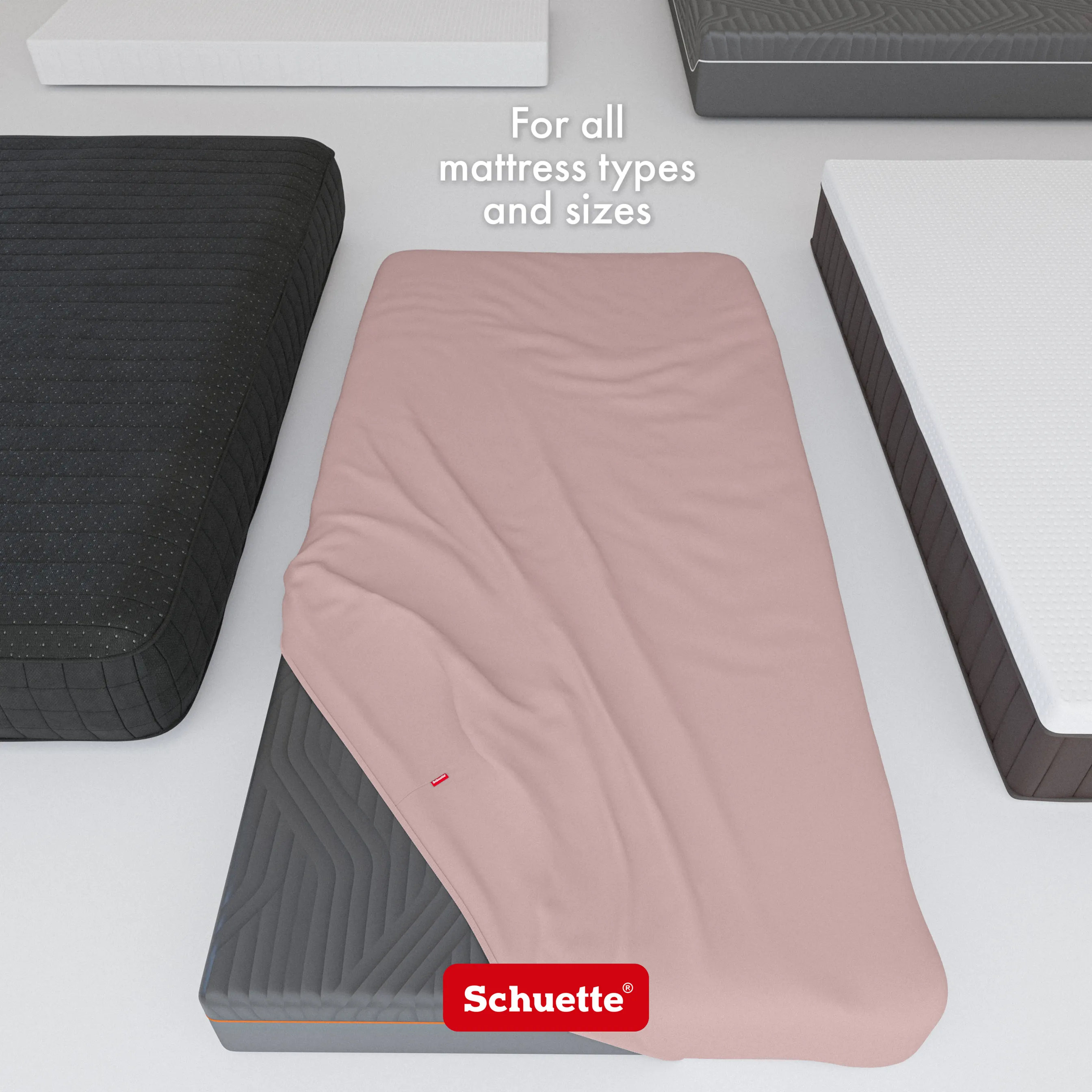 Schuette® Spannbettlaken • 160 x 200 • Wow! Kollektion: Cherry Blossom (Pastellrosa) • 100% Superfluff Baumwolle, Blickdicht, Faltenfrei • mit Rundumgummi • Matratzenhöhe bis 25 cm
