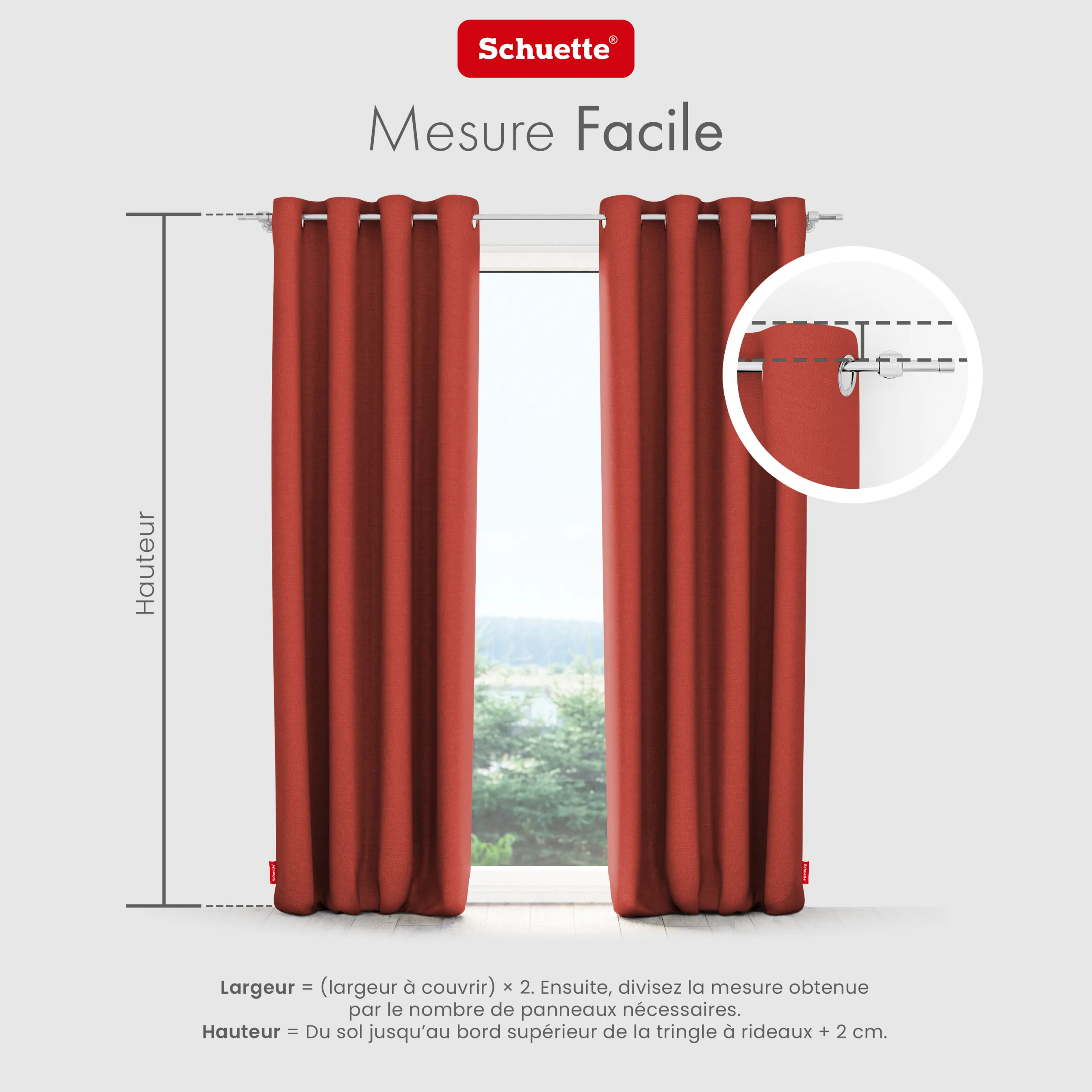 Schuette® Verdunkelungs-Vorhang Gardine mit Ösen nach Maß ● Century Black Kollektion: Pumpkin Pie (Orange) ● 1 Stück ● Knitterfrei Pflegeleicht Thermo Blickdicht & stark Abdunkelnd