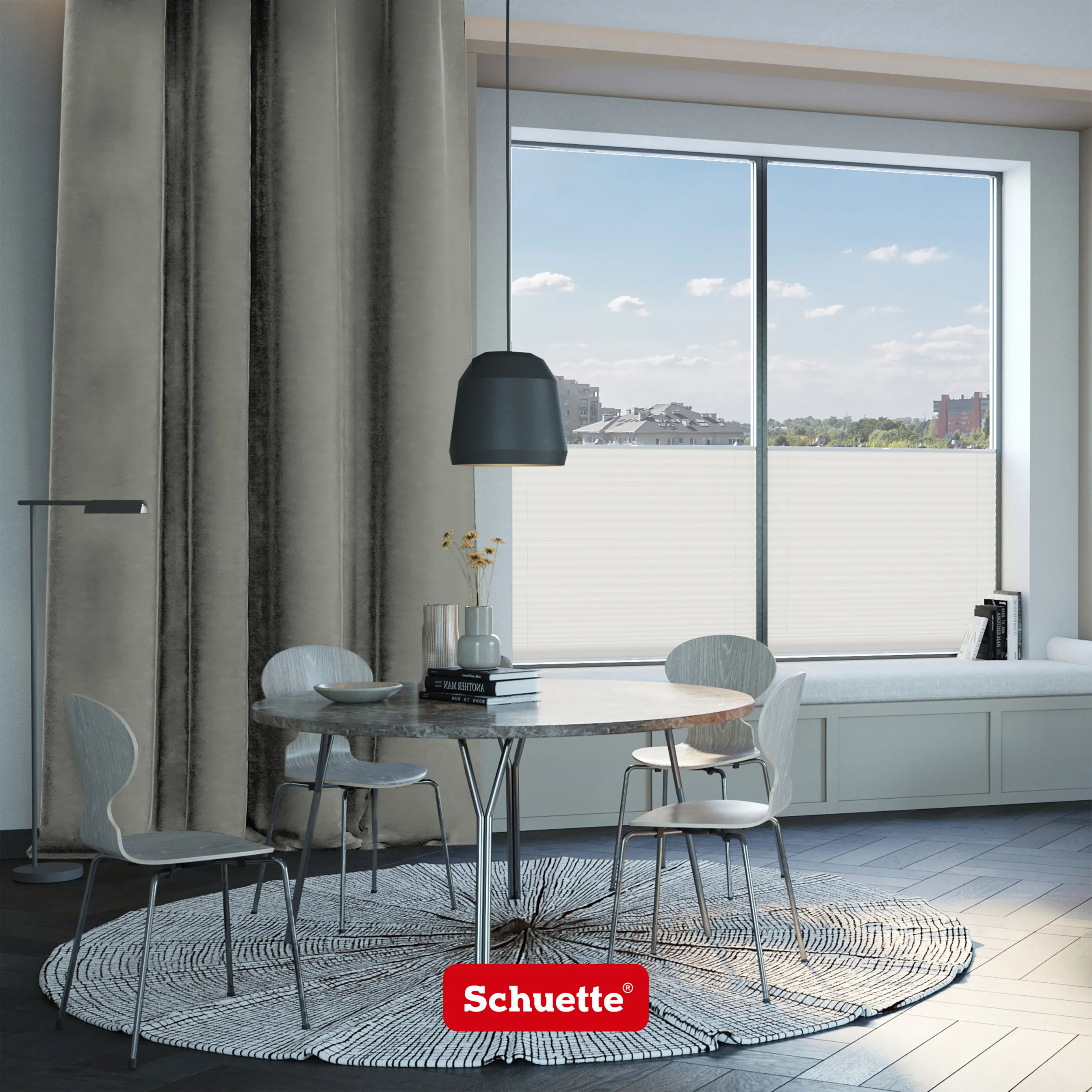 Schuette® Verdunkelungs-Vorhang Gardine mit Tunnelband nach Maß ● Millenium Velvet Kollektion: Umber Gray (Grau) ● 1 Stück ● Knitterfrei Pflegeleicht Thermo Blickdicht & stark Abdunkelnd