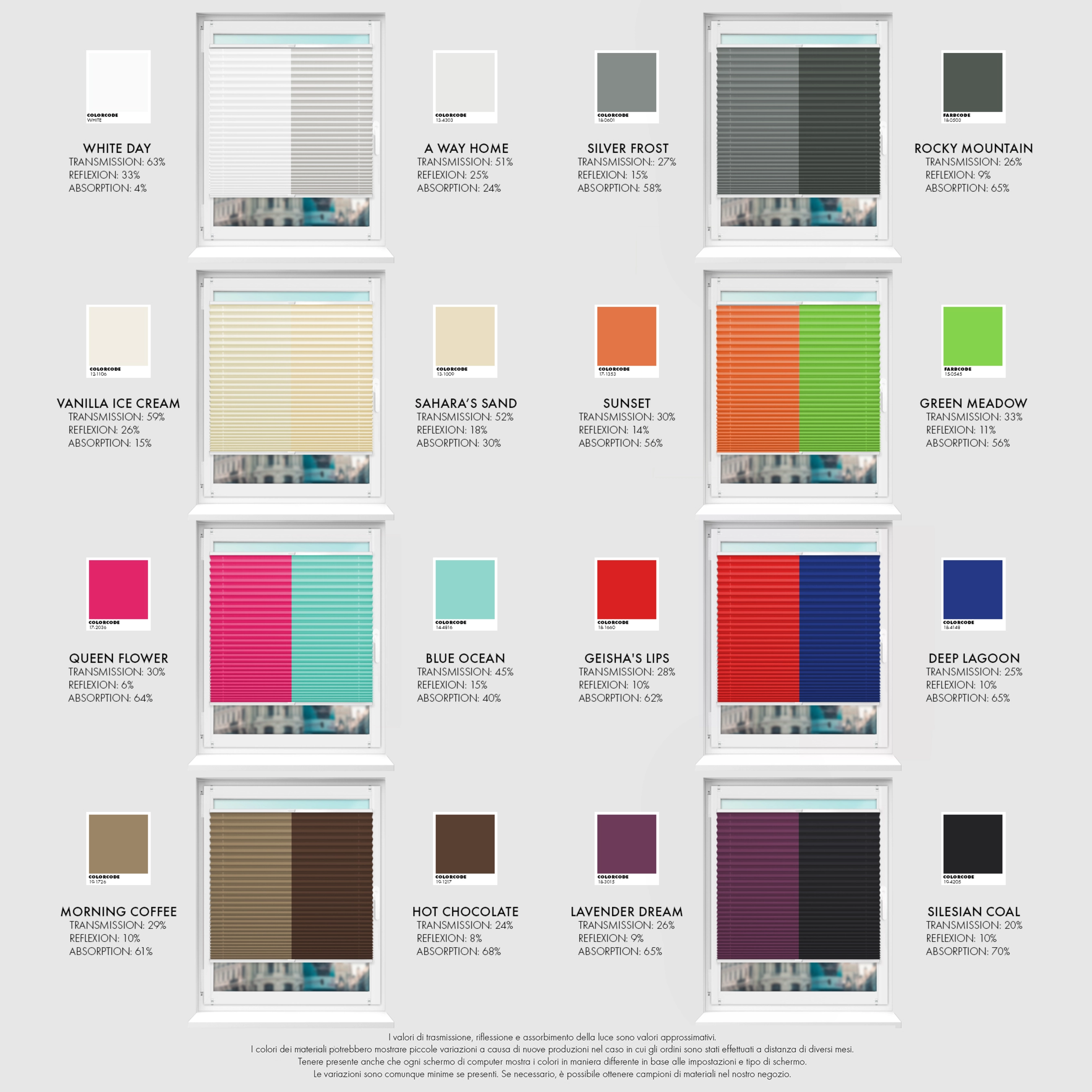 Schuette® Plissee Stoffmuster • Premium Kollektion: Vanilla Ice Cream (Creme)