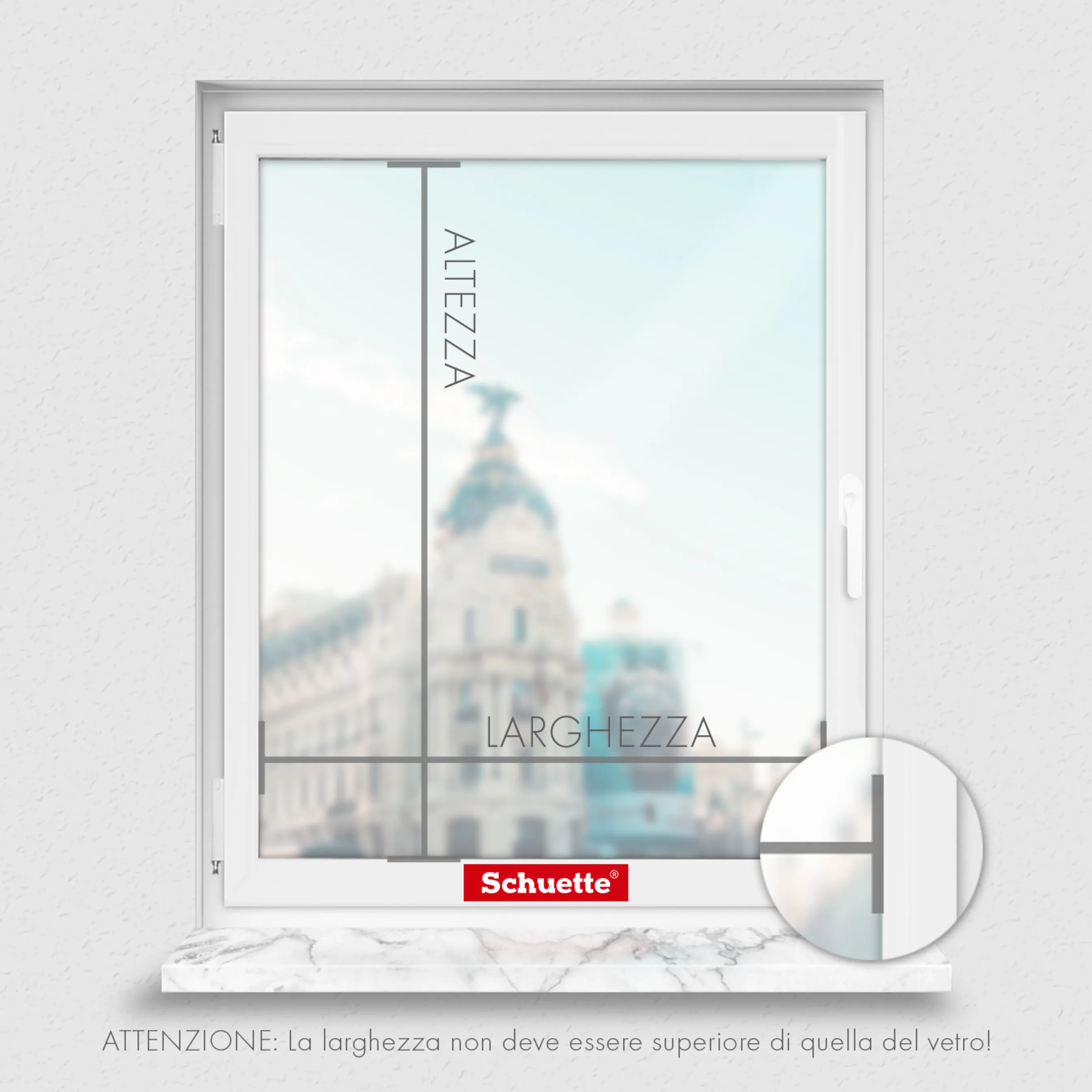 Schuette® Plissee mit Bohren nach Maß • Suprafix Halterungen “Mit Bohren” • Dolomite Kollektion: Cold Morning (Grau) • Profilfarbe: Weiß