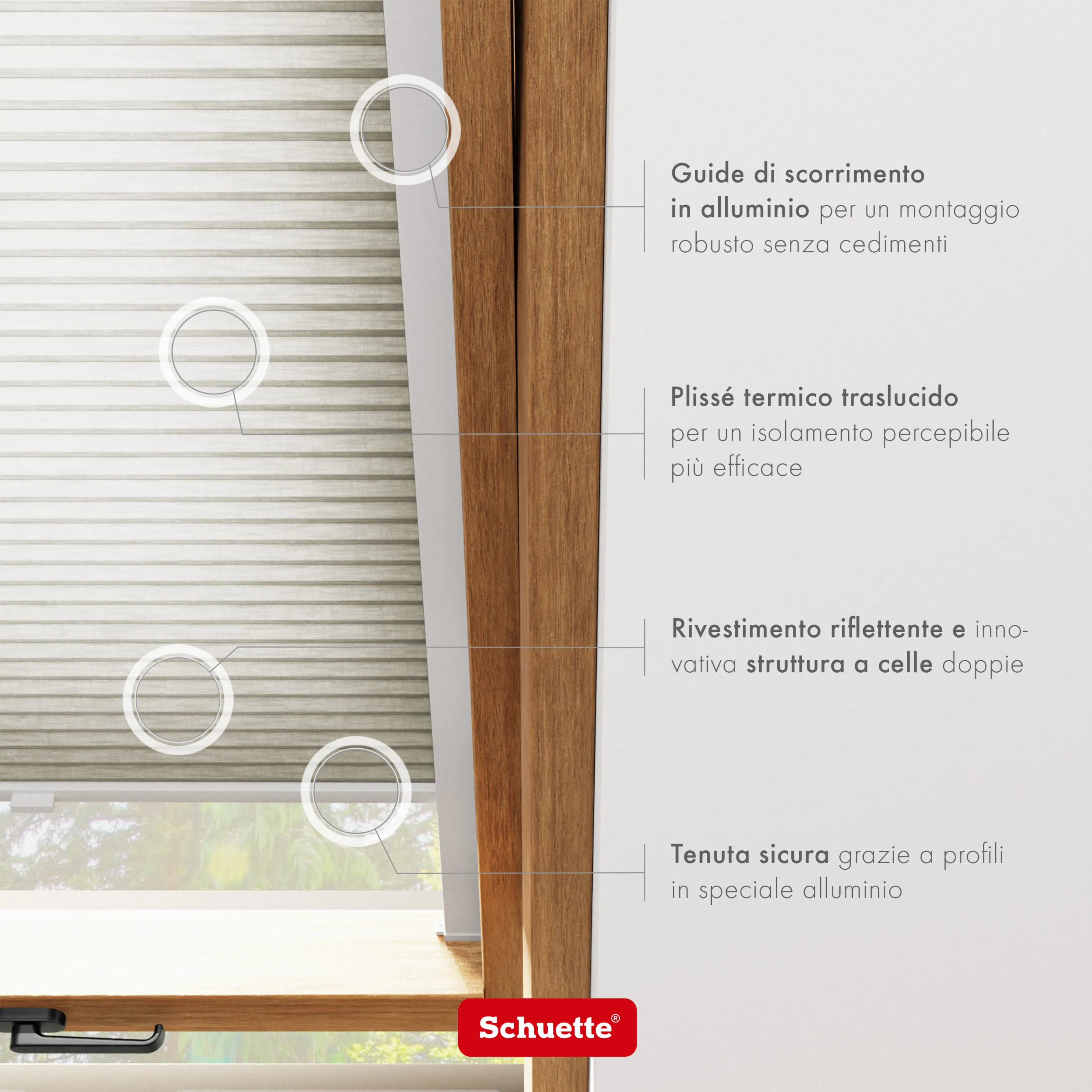 Schuette® Dachfenster Wabenplissee nach Maß • Thermo x Honey Kollektion: Chia Later! (Grau) • Profilfarbe: Weiß