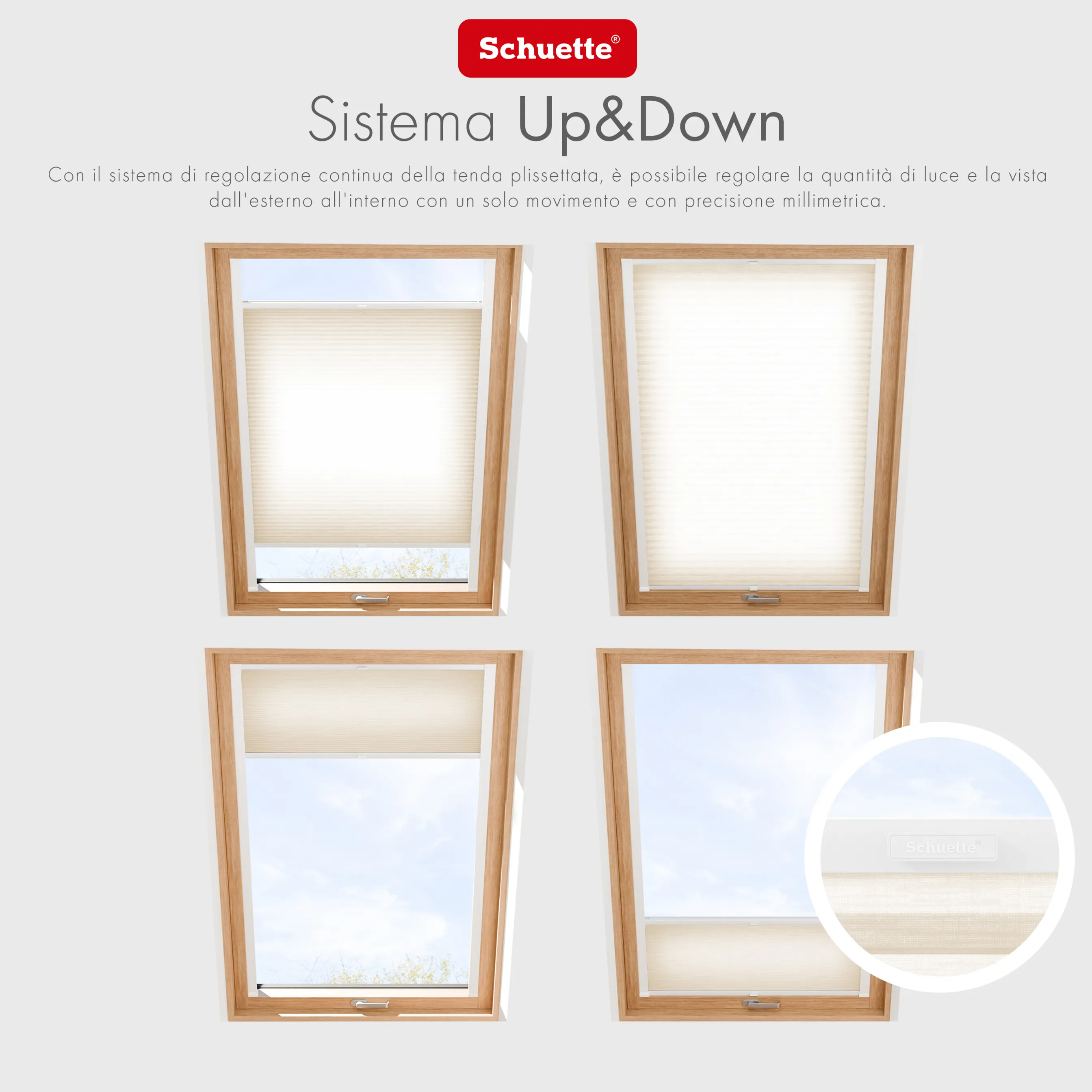 Schuette® Dachfenster Wabenplissee nach Maß • Thermo x Honey Kollektion: Tahini cream (Creme) • Profilfarbe: Walnuss