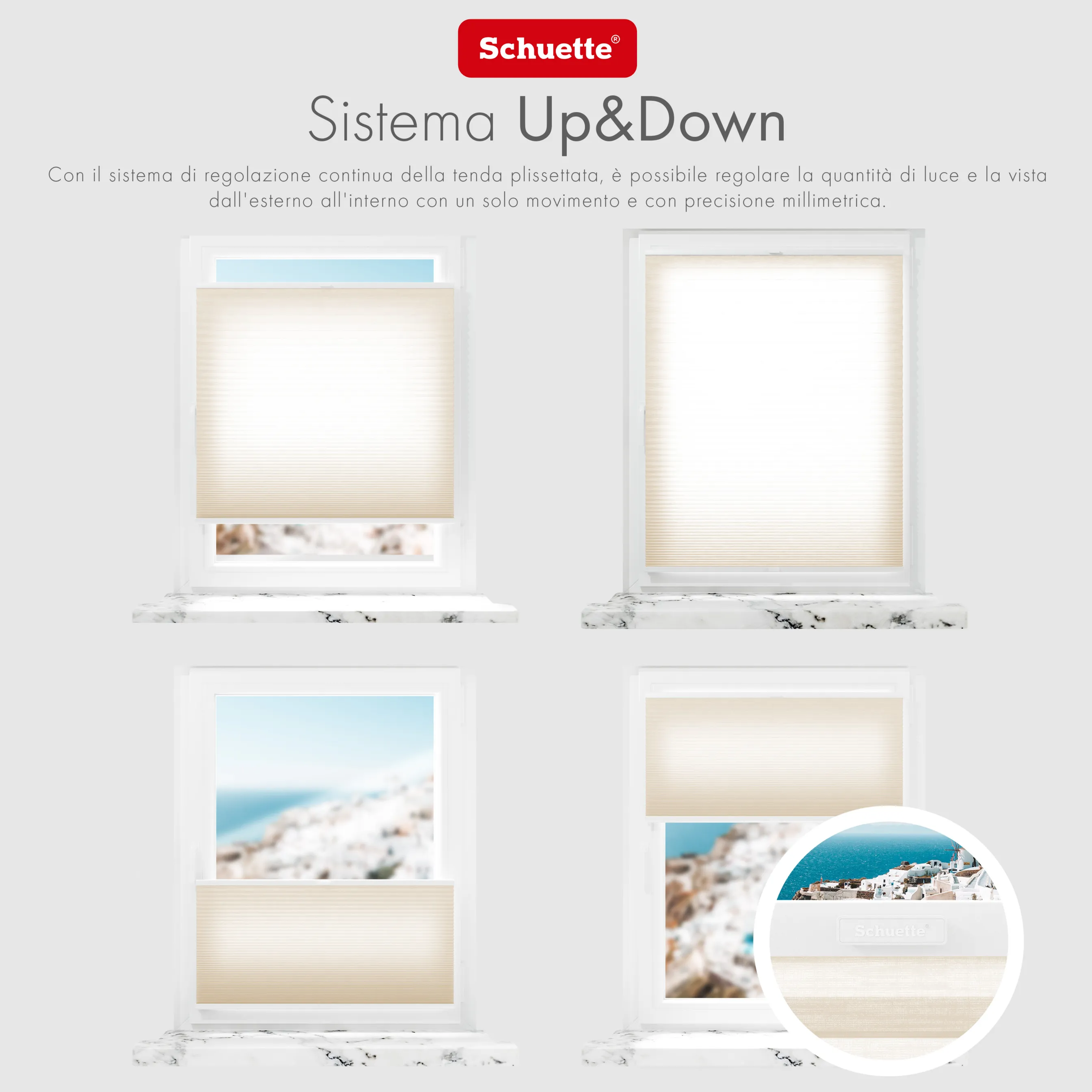 Schuette® Wabenplissee mit Bohren nach Maß • Suprafix "Double 2in1" Schraub- & Klemmhalter • Thermo x Honey Kollektion: Tahini cream (Creme) • Profilfarbe: Braun