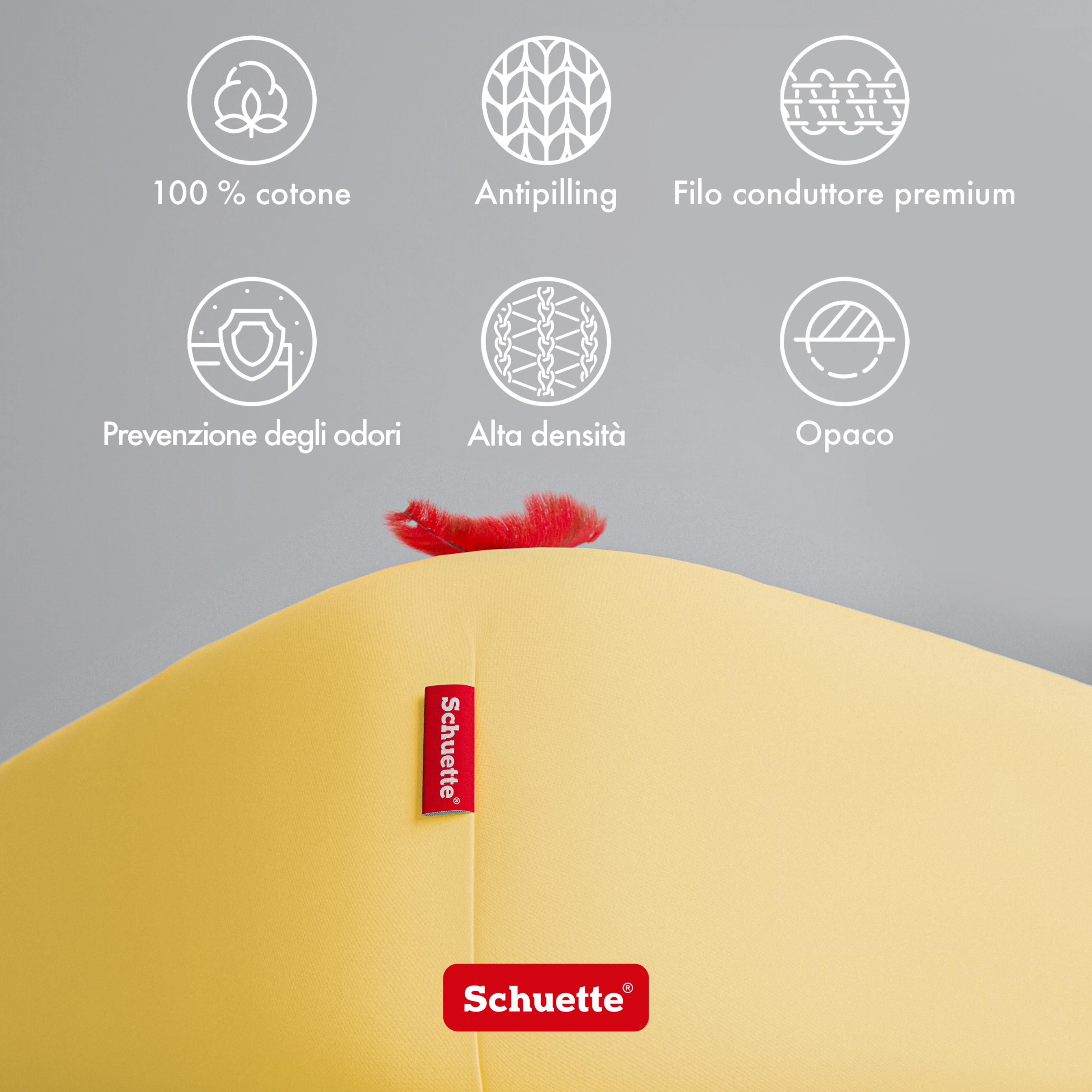 Schuette® Spannbettlaken • 180 x 200 • Wow! Kollektion: Hello Yellow (Gelb) • 100% Superfluff Baumwolle, Blickdicht, Faltenfrei • mit Rundumgummi • Matratzenhöhe bis 35 cm