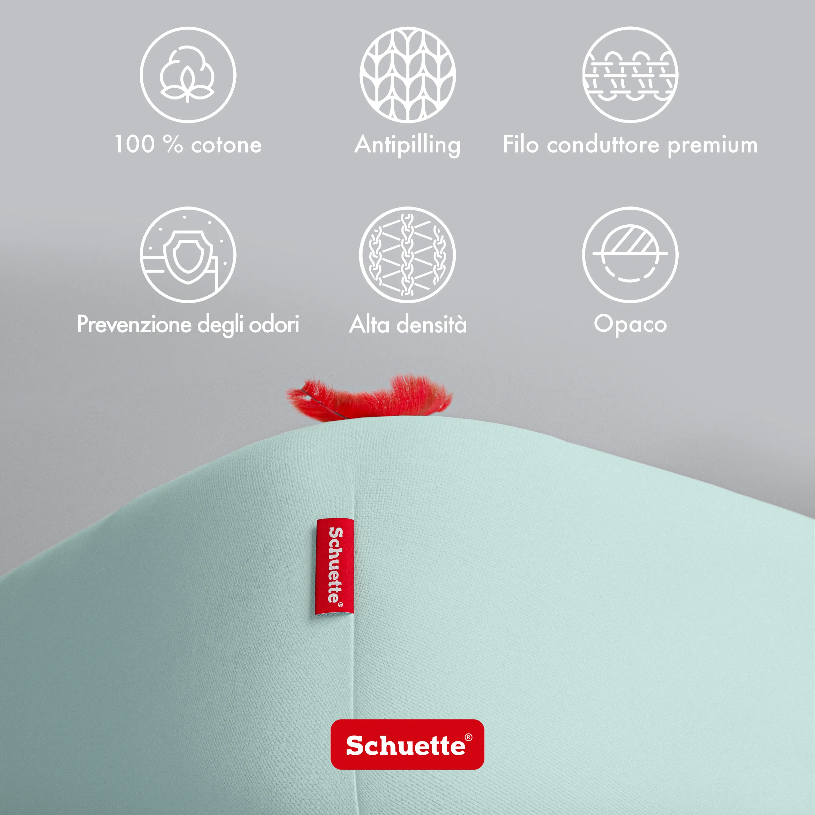 Schuette® Spannbettlaken • 180 x 200 • Wow! Kollektion: Icy Tiff (Pastelltürkis) • 100% Superfluff Baumwolle, Blickdicht, Faltenfrei • mit Rundumgummi • Matratzenhöhe bis 20 cm