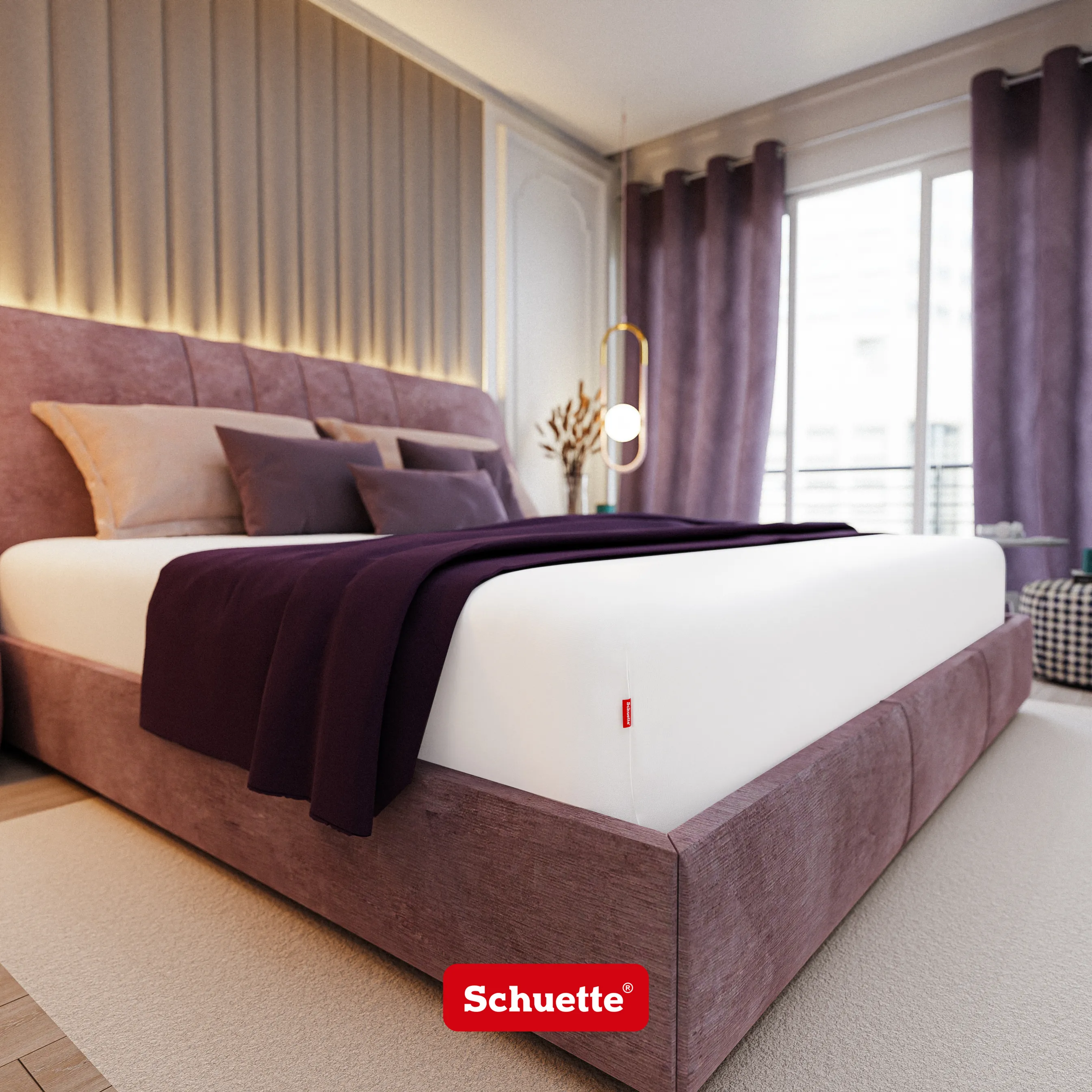 Schuette® Spannbettlaken • 200 x 200 • Wow! Kollektion: Pistachio Scoop (Pastellgrün) • 100% Superfluff Baumwolle, Blickdicht, Faltenfrei • mit Rundumgummi • Matratzenhöhe bis 40 cm