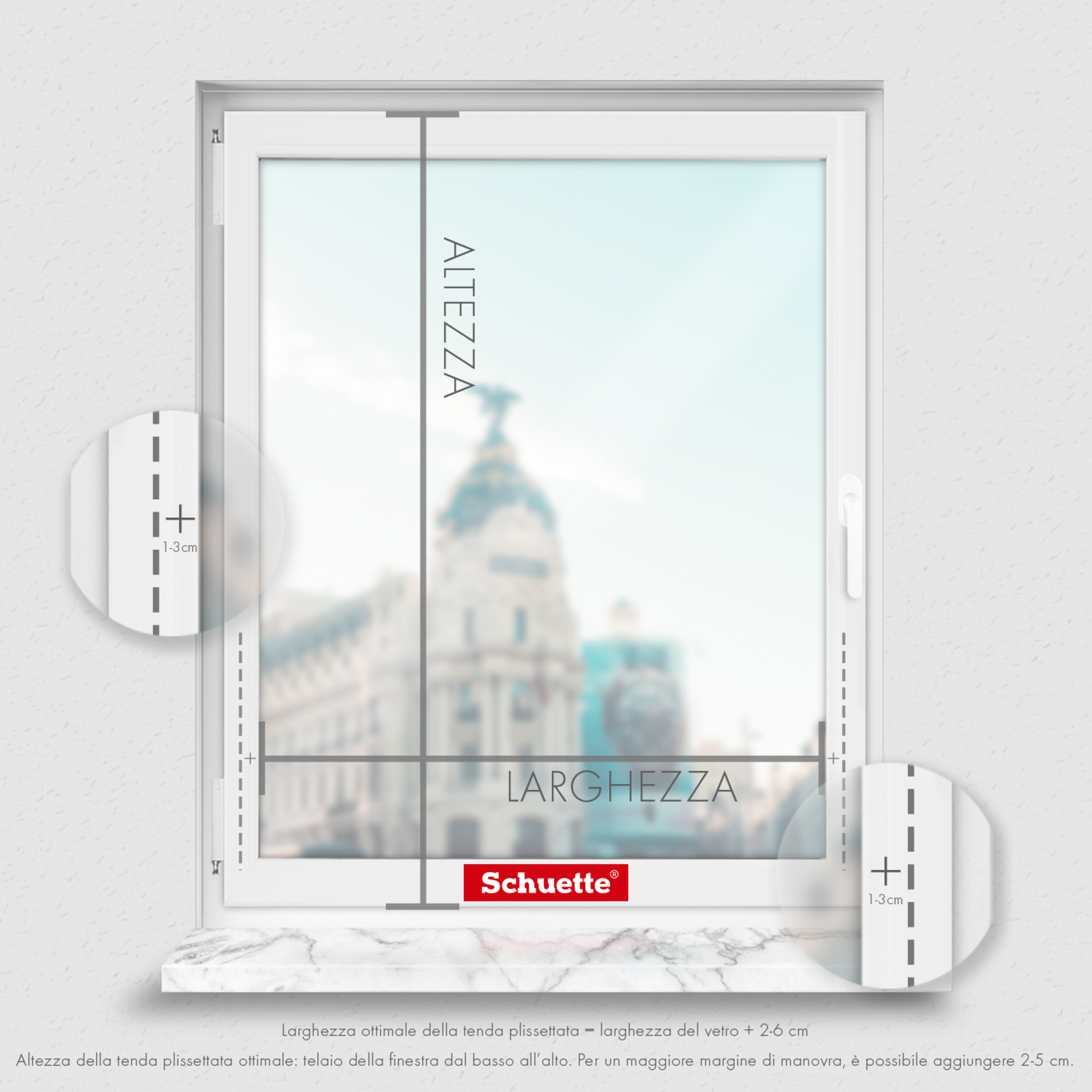 Schuette® Tag und Nacht Rollo ohne Bohren & mit Bohren 2in1 nach Maß • Doppelrollo Kollektion: Sand Castle (Beige) • Profilfarbe: Weiß