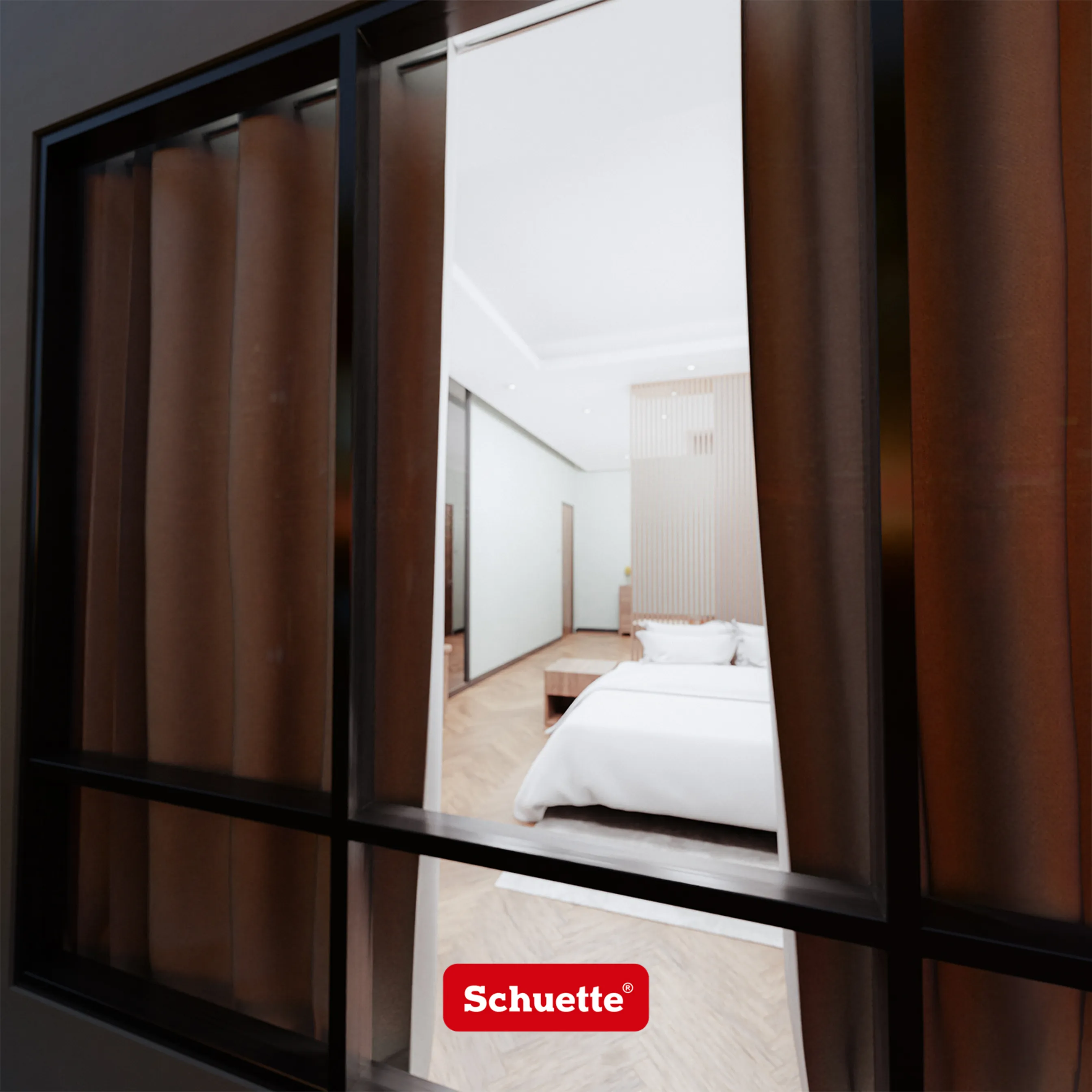 Schuette® Verdunkelungs-Vorhang Gardine mit Ösen nach Maß ● Century Black Kollektion: Misty Harbor (Grau) ● 1 Stück ● Knitterfrei Pflegeleicht Thermo Blickdicht & stark Abdunkelnd