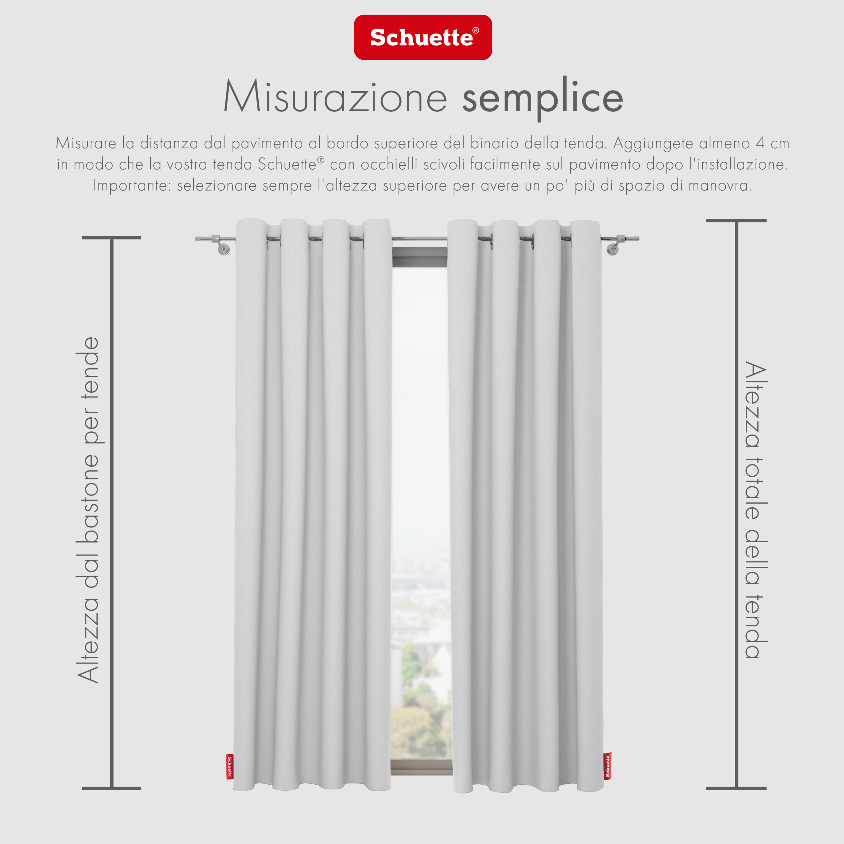 Schuette® Verdunkelungs-Vorhang Gardine mit Ösen nach Maß ● Century Black Kollektion: Misty White (Weiß-Grau) ● 1 Stück ● Knitterfrei Pflegeleicht Thermo Blickdicht & stark Abdunkelnd