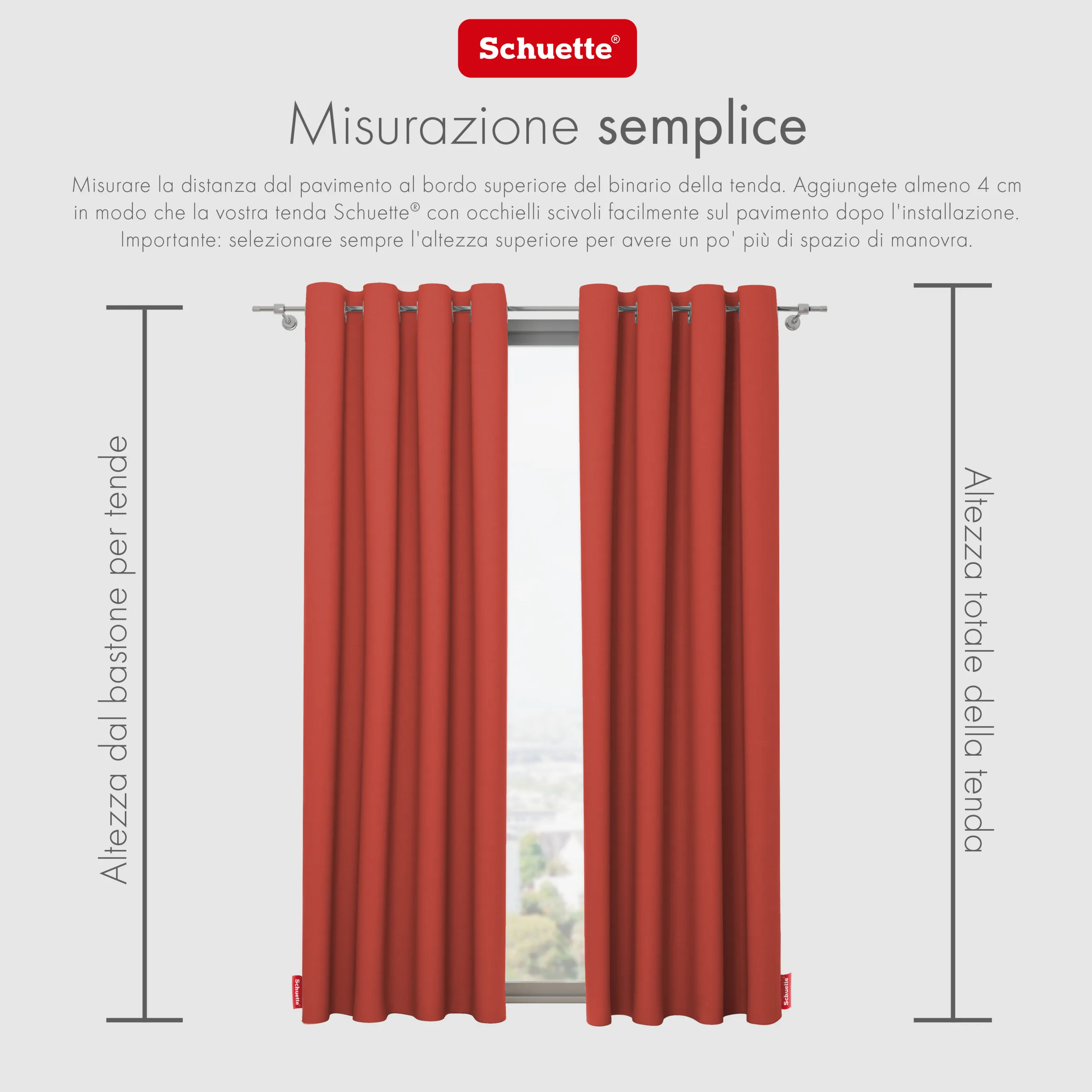 Schuette® Verdunkelungs-Vorhang Gardine mit Ösen nach Maß ● Century Black Kollektion: Pumpkin Pie (Orange) ● 1 Stück ● Knitterfrei Pflegeleicht Thermo Blickdicht & stark Abdunkelnd