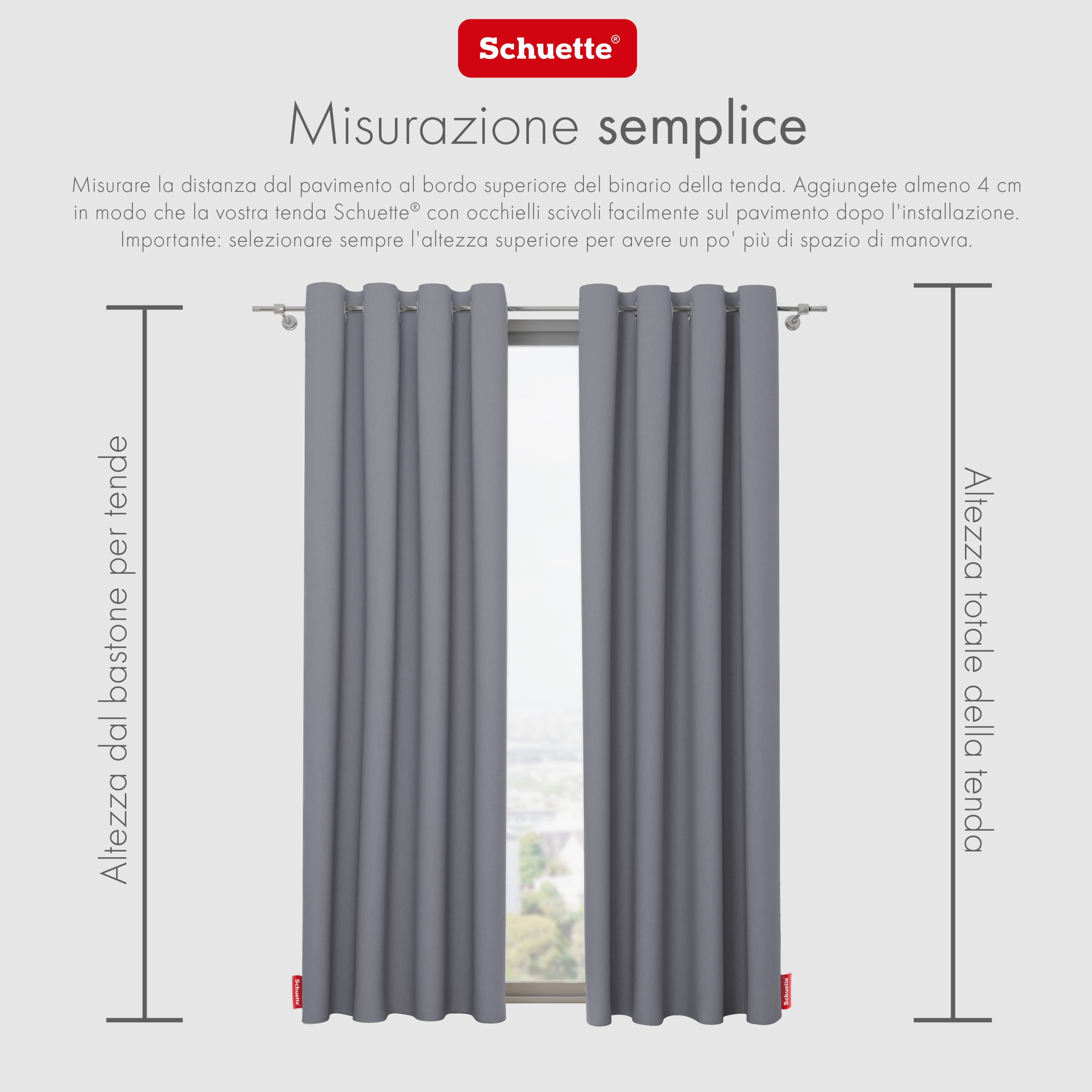 Schuette® Verdunkelungs-Vorhang Gardine mit Ösen nach Maß ● Century Black Kollektion: Misty Harbor (Grau) ● 1 Stück ● Knitterfrei Pflegeleicht Thermo Blickdicht & stark Abdunkelnd