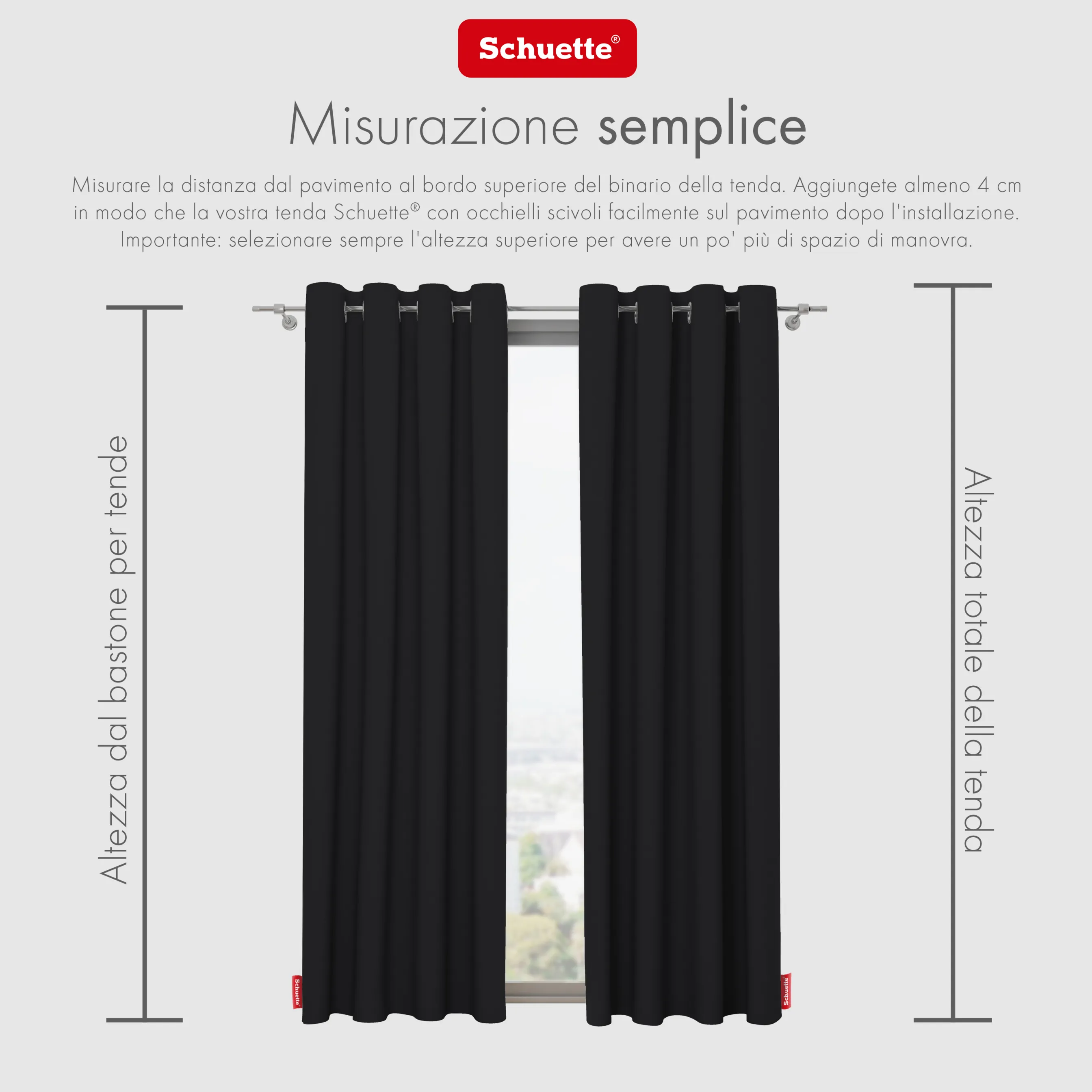 Schuette® Verdunkelungs-Vorhang Gardine mit Ösen nach Maß ● Century Black Kollektion: Raven Feather (Schwarz) ● 1 Stück ● Knitterfrei Pflegeleicht Thermo Blickdicht & stark Abdunkelnd