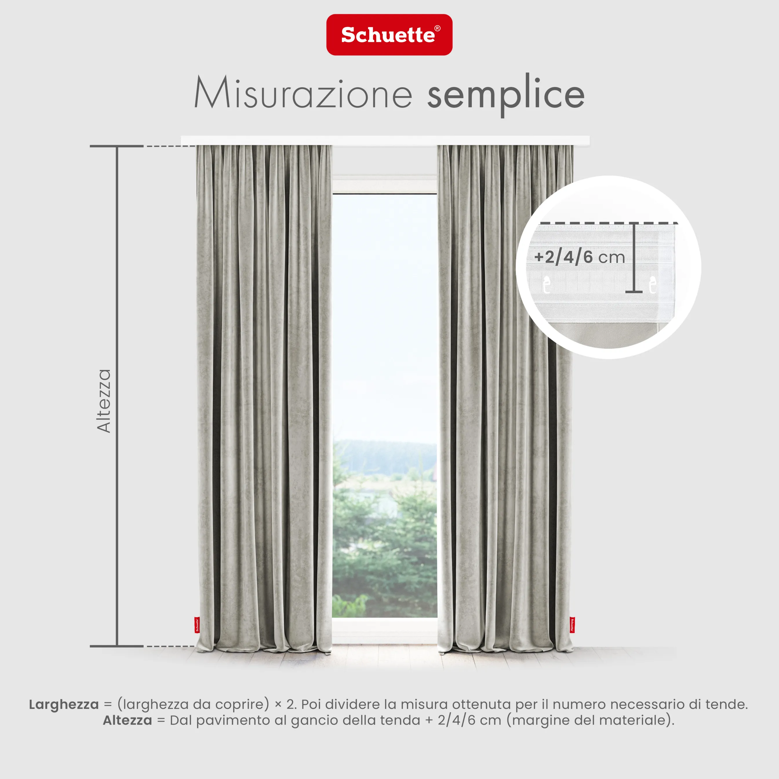 Schuette® Verdunkelungs-Vorhang Gardine mit Tunnelband nach Maß ● Millenium Velvet Kollektion: Grey Goose (Beige) ● 1 Stück ● Knitterfrei Pflegeleicht Thermo Blickdicht & stark Abdunkelnd