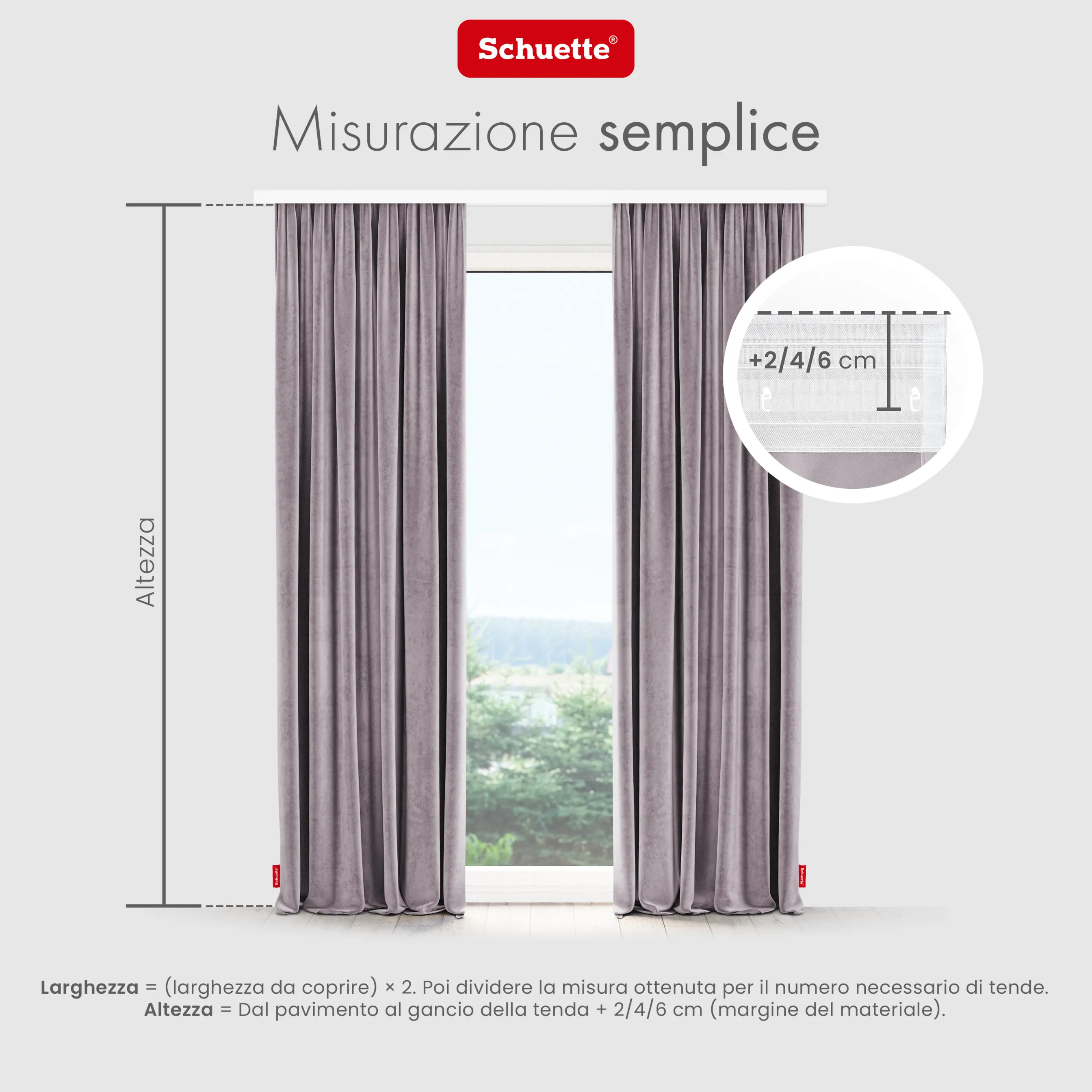 Schuette® Verdunkelungs-Vorhang Gardine mit Tunnelband nach Maß ● Millenium Velvet Kollektion: Purple Grape (Lila) ● 1 Stück ● Knitterfrei Pflegeleicht Thermo Blickdicht & stark Abdunkelnd
