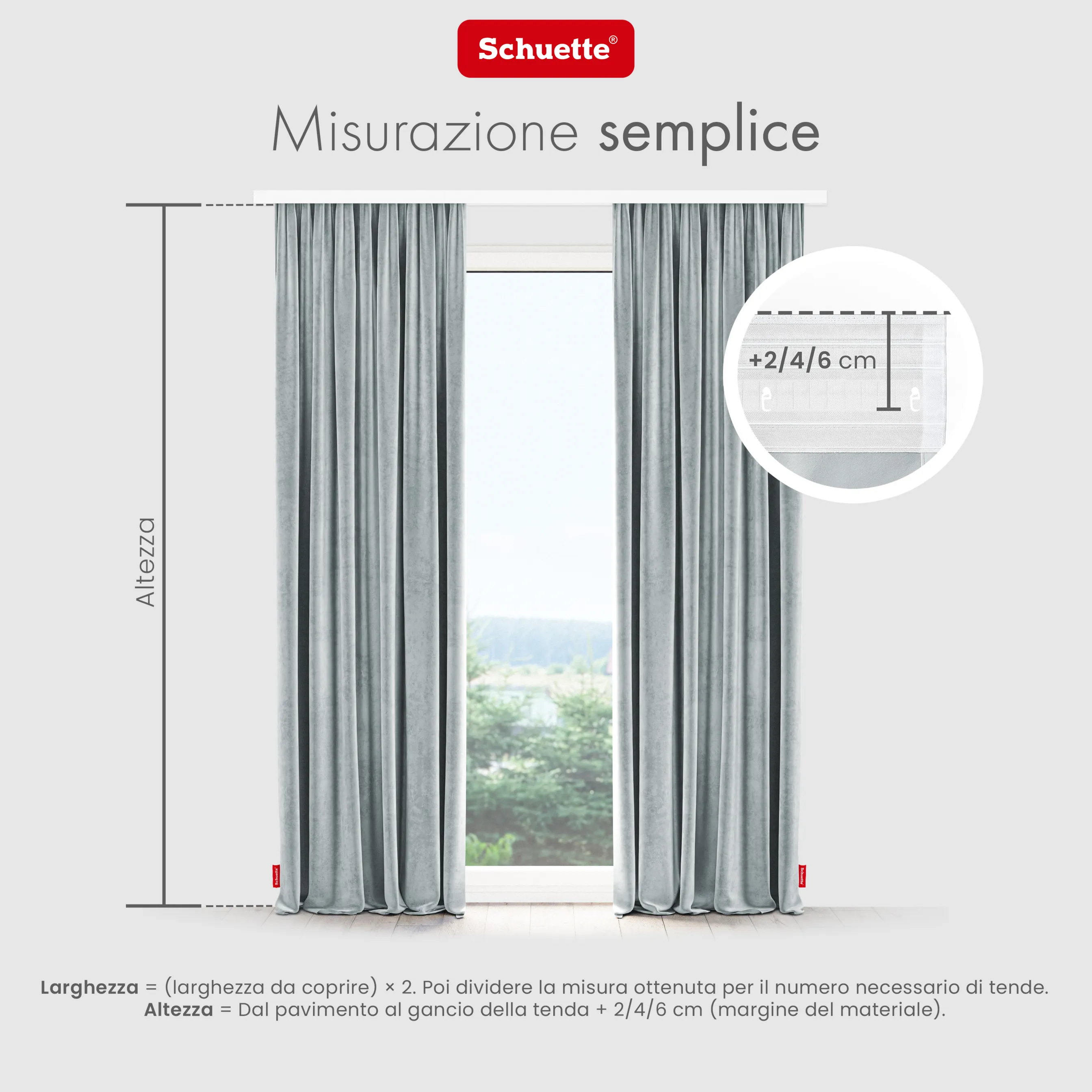 Schuette® Verdunkelungs-Vorhang Gardine mit Tunnelband nach Maß ● Millenium Velvet Kollektion: Koala Shade (Grau) ● 1 Stück ● Knitterfrei Pflegeleicht Thermo Blickdicht & stark Abdunkelnd