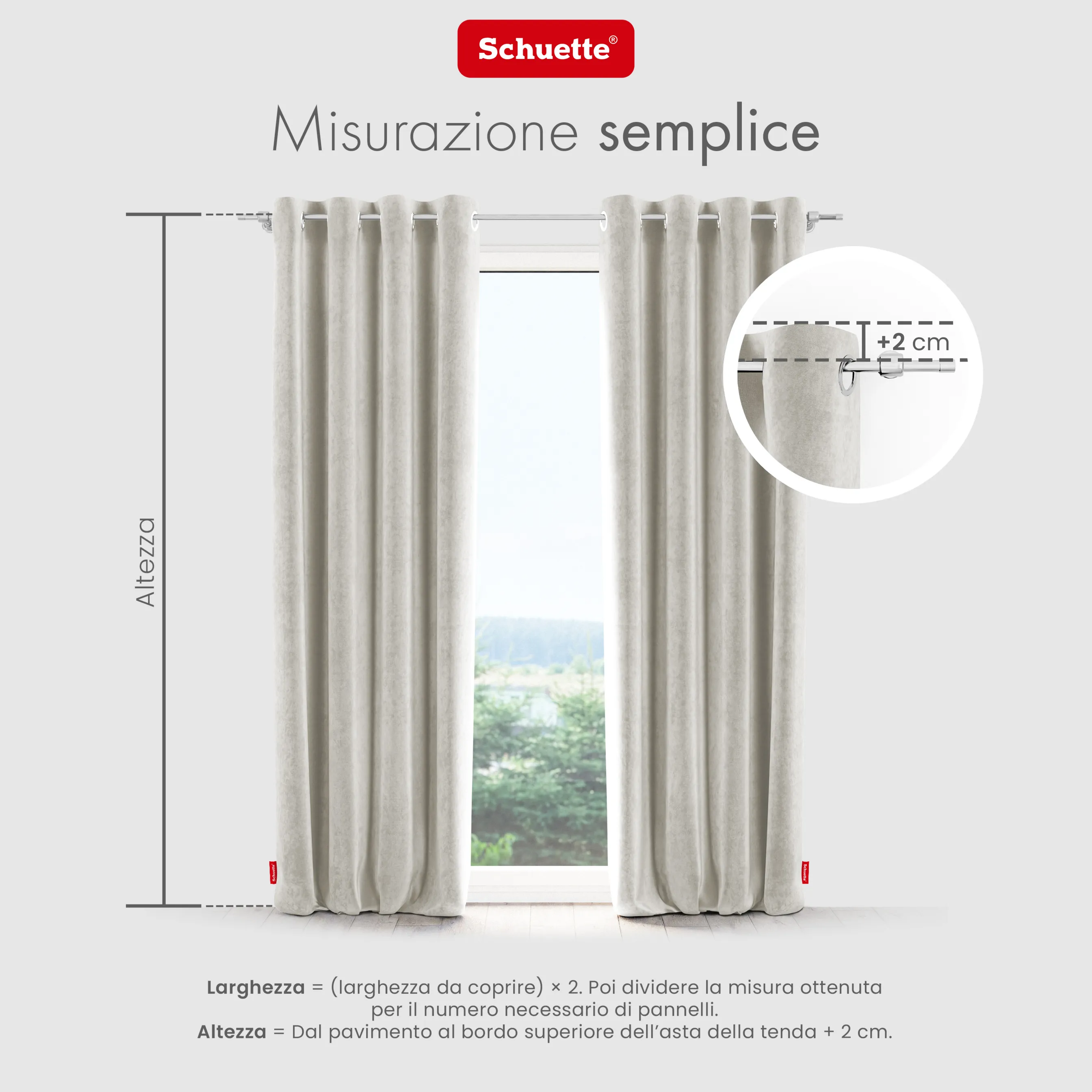 Schuette® Verdunkelungs-Vorhang Gardine mit Ösen nach Maß ● Millenium Velvet Kollektion: Polar Bear (Weiß-Grau-Beige) ● 1 Stück ● Knitterfrei Pflegeleicht Thermo Blickdicht & stark Abdunkelnd