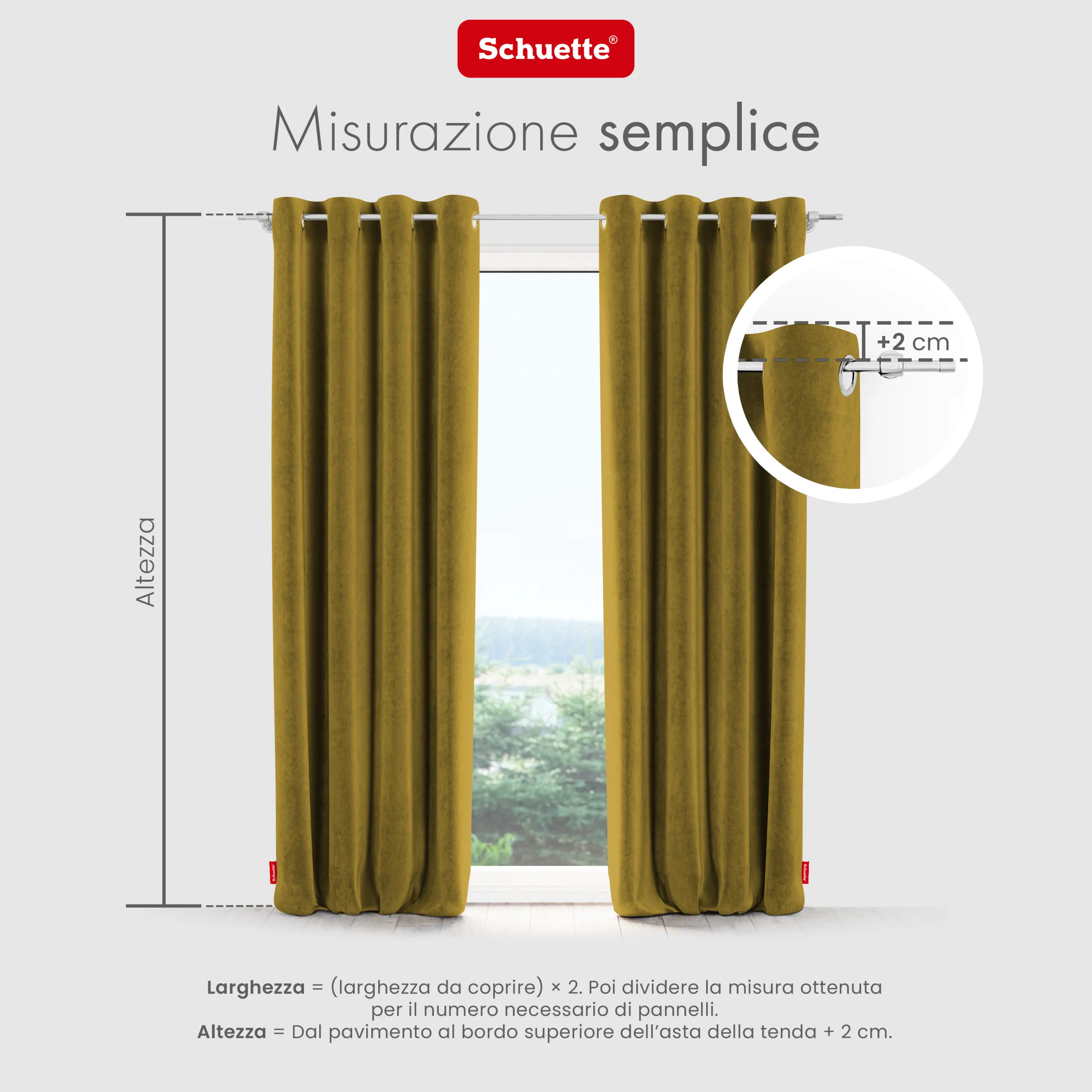 Schuette® Verdunkelungs-Vorhang Gardine mit Ösen nach Maß ● Millenium Velvet Kollektion: Butterscotch (Gelb) ● 1 Stück ● Knitterfrei Pflegeleicht Thermo Blickdicht & stark Abdunkelnd