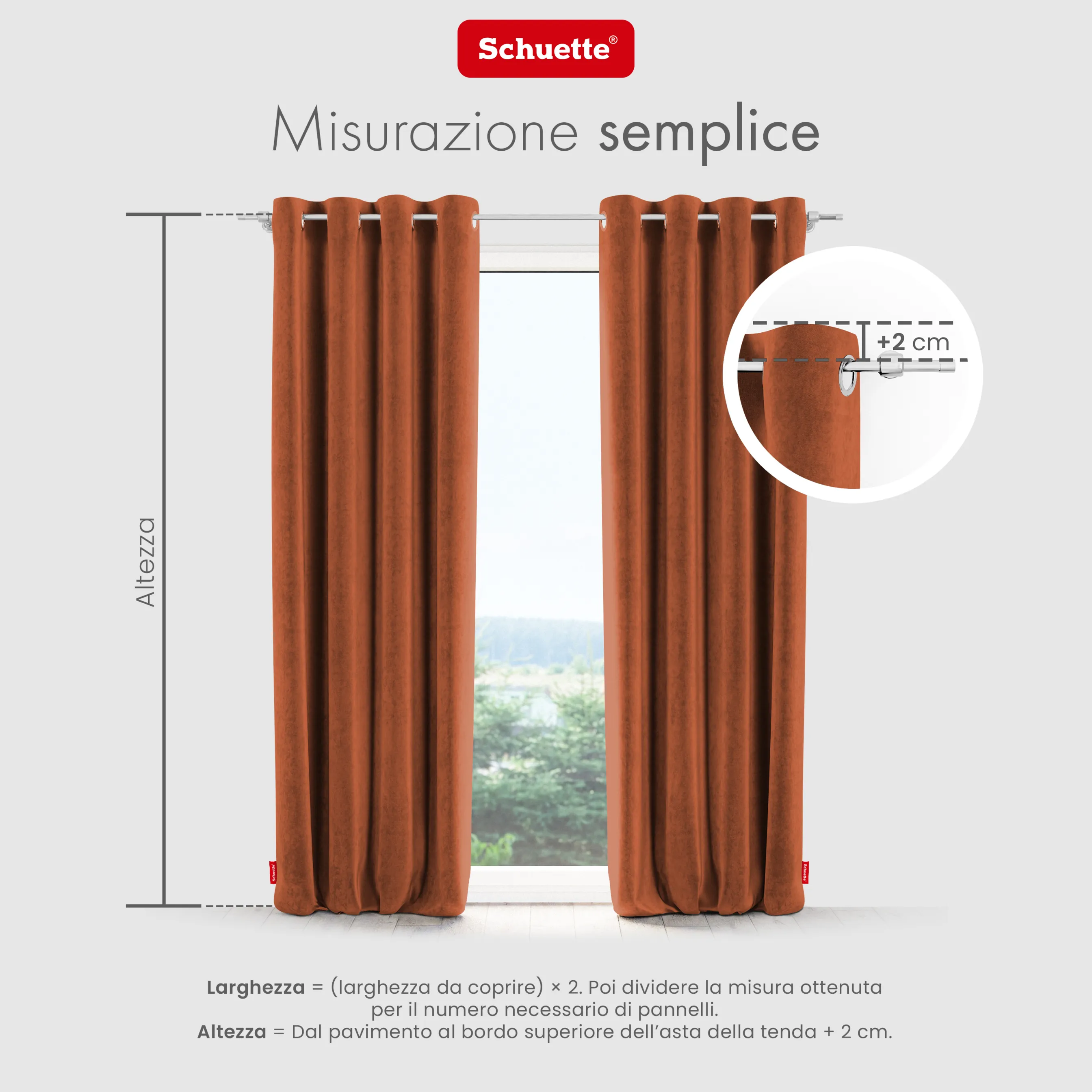Schuette® Verdunkelungs-Vorhang Gardine mit Ösen nach Maß ● Millenium Velvet Kollektion: Marmalade (Orange) ● 1 Stück ● Knitterfrei Pflegeleicht Thermo Blickdicht & stark Abdunkelnd