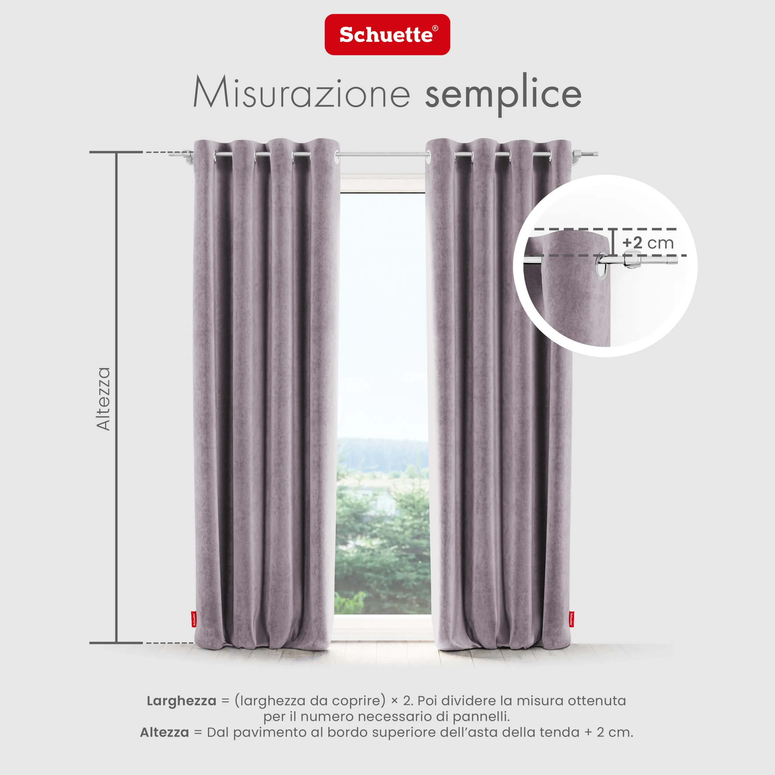 Schuette® Verdunkelungs-Vorhang Gardine mit Ösen nach Maß ● Millenium Velvet Kollektion: Purple Grape (Lila) ● 1 Stück ● Knitterfrei Pflegeleicht Thermo Blickdicht & stark Abdunkelnd