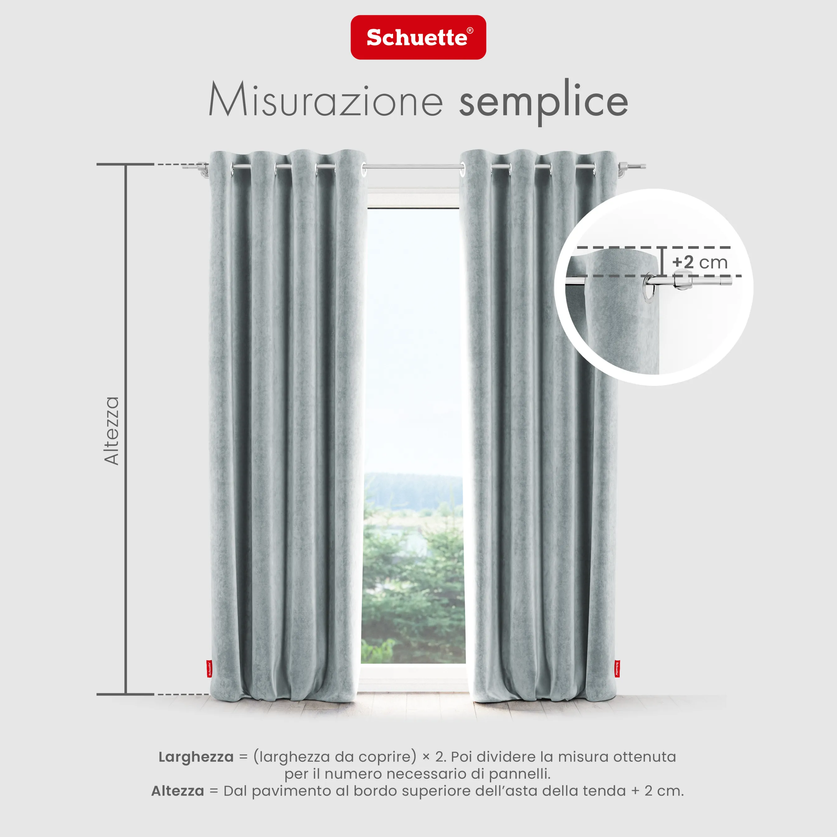 Schuette® Verdunkelungs-Vorhang Gardine mit Ösen nach Maß ● Millenium Velvet Kollektion: Koala Shade (Grau) ● 1 Stück ● Knitterfrei Pflegeleicht Thermo Blickdicht & stark Abdunkelnd