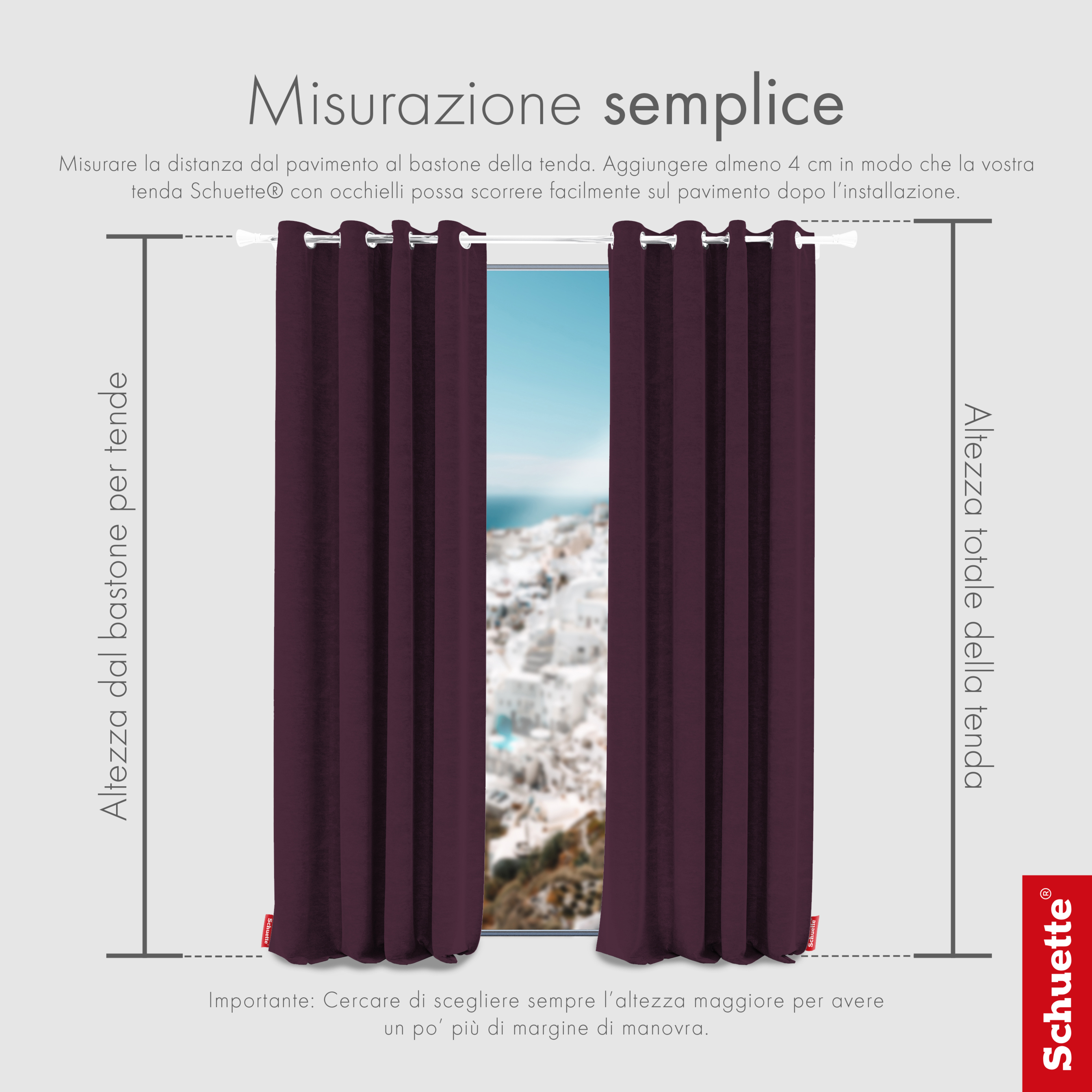 Schuette® Verdunkelungs-Vorhang Gardine mit Ösen nach Maß ● Millenium Velvet Kollektion: Plum (Purple) ● 1 Stück ● Knitterfrei Pflegeleicht Thermo Blickdicht & stark Abdunkelnd