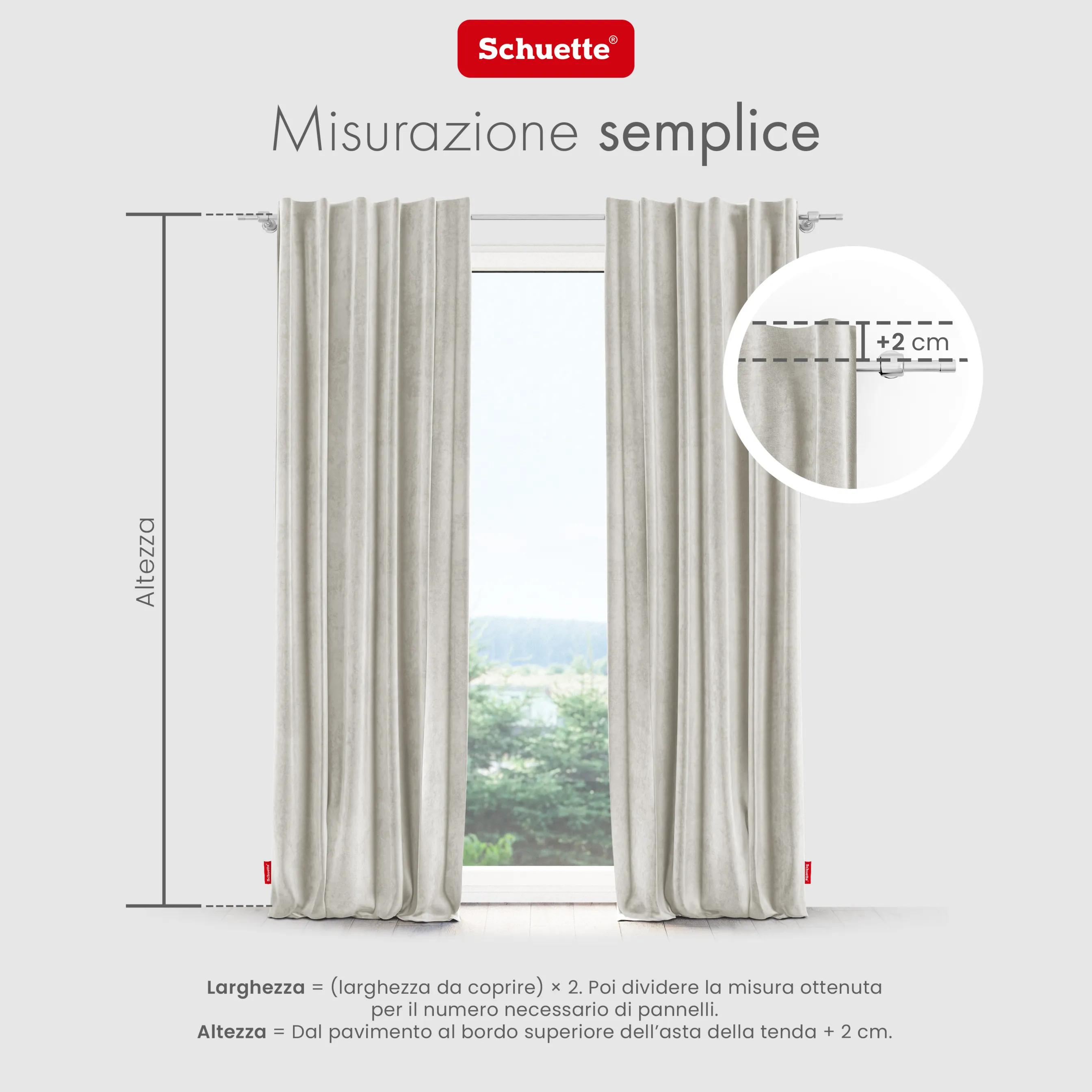 Schuette® Verdunkelungs-Vorhang Gardine mit Tunnelband nach Maß ● Millenium Velvet Kollektion: Polar Bear (Weiß-Grau-Beige) ● 1 Stück ● Knitterfrei Pflegeleicht Thermo Blickdicht & stark Abdunkelnd