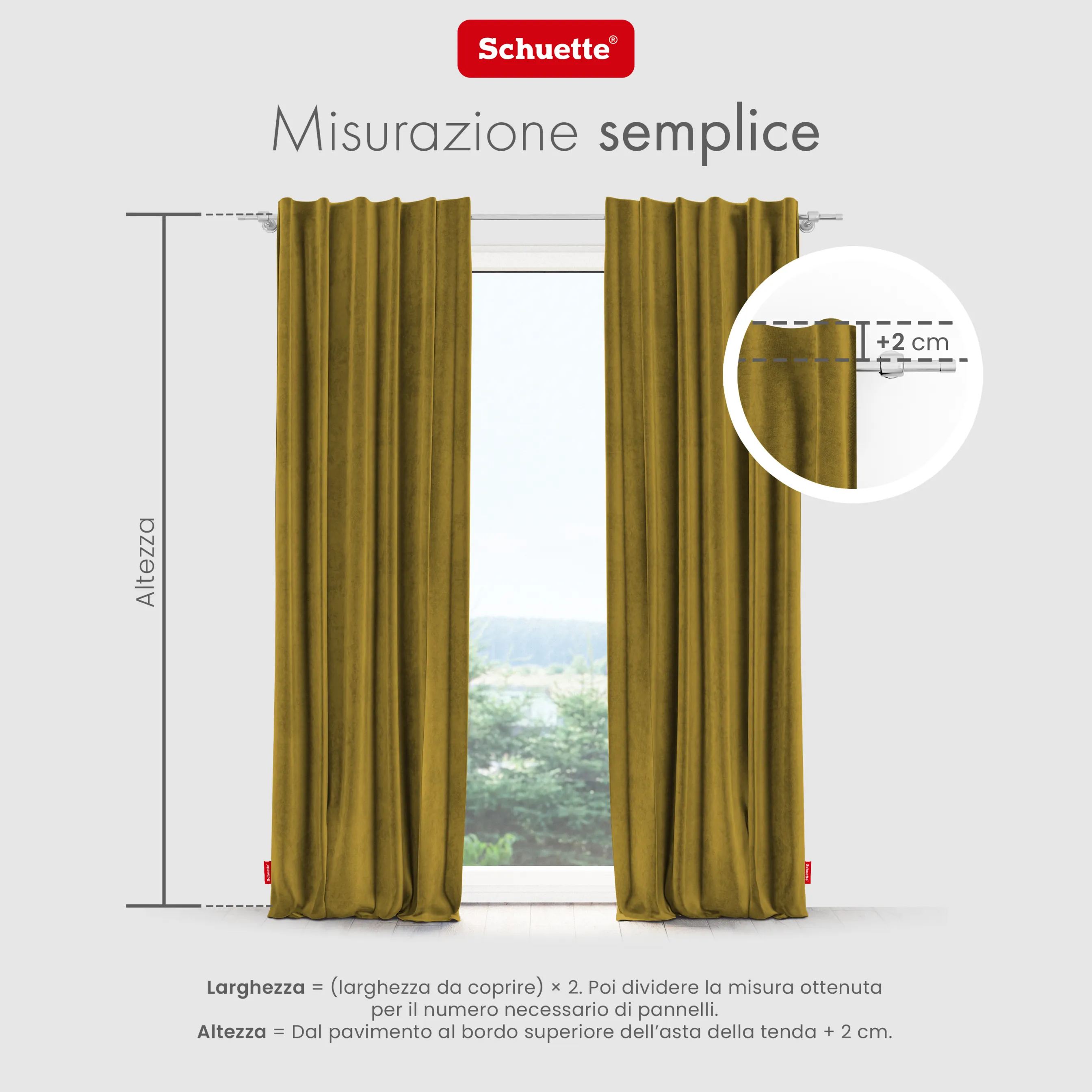 Schuette® Verdunkelungs-Vorhang Gardine mit Tunnelband nach Maß ● Millenium Velvet Kollektion: Butterscotch (Gelb) ● 1 Stück ● Knitterfrei Pflegeleicht Thermo Blickdicht & stark Abdunkelnd