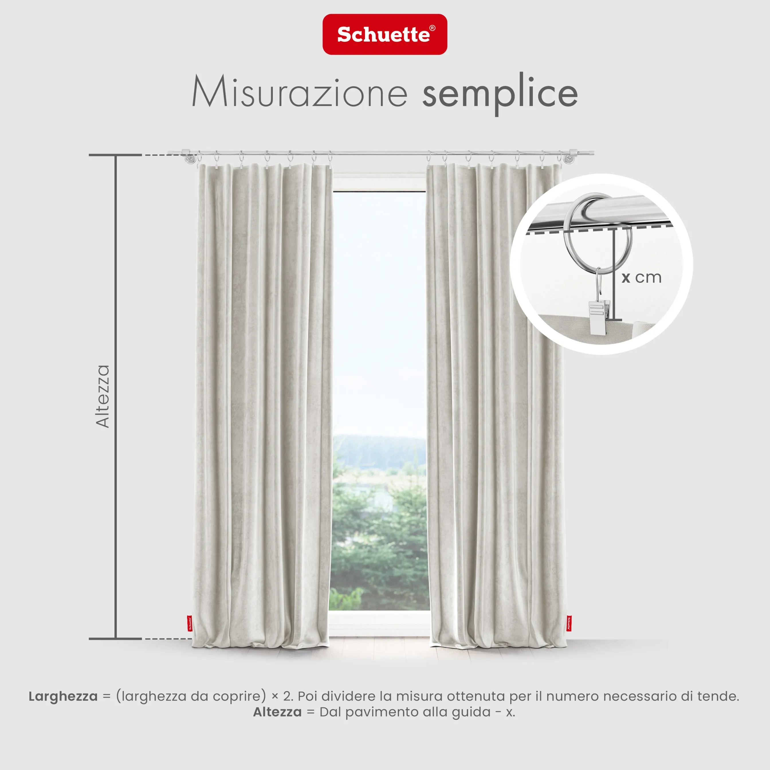 Schuette® Verdunkelungs-Vorhang Gardine mit Tunnelband nach Maß ● Millenium Velvet Kollektion: Polar Bear (Weiß-Grau-Beige) ● 1 Stück ● Knitterfrei Pflegeleicht Thermo Blickdicht & stark Abdunkelnd