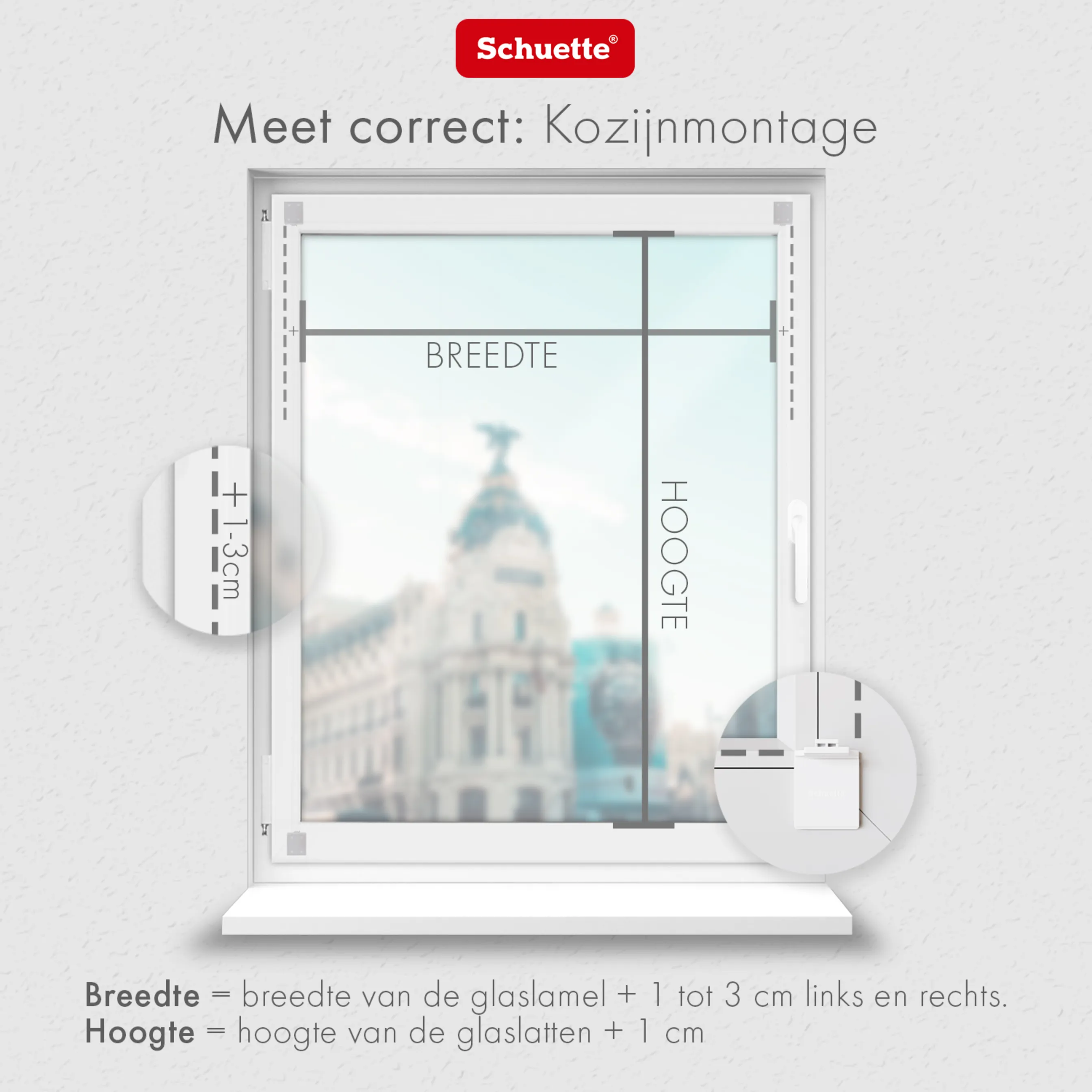Schuette® Plissee ohne Bohren nach Maß • Suprafix Halterung “Zum Kleben” • Dolomite Kollektion: Wet Stand (Beige) • Profilfarbe: Weiß