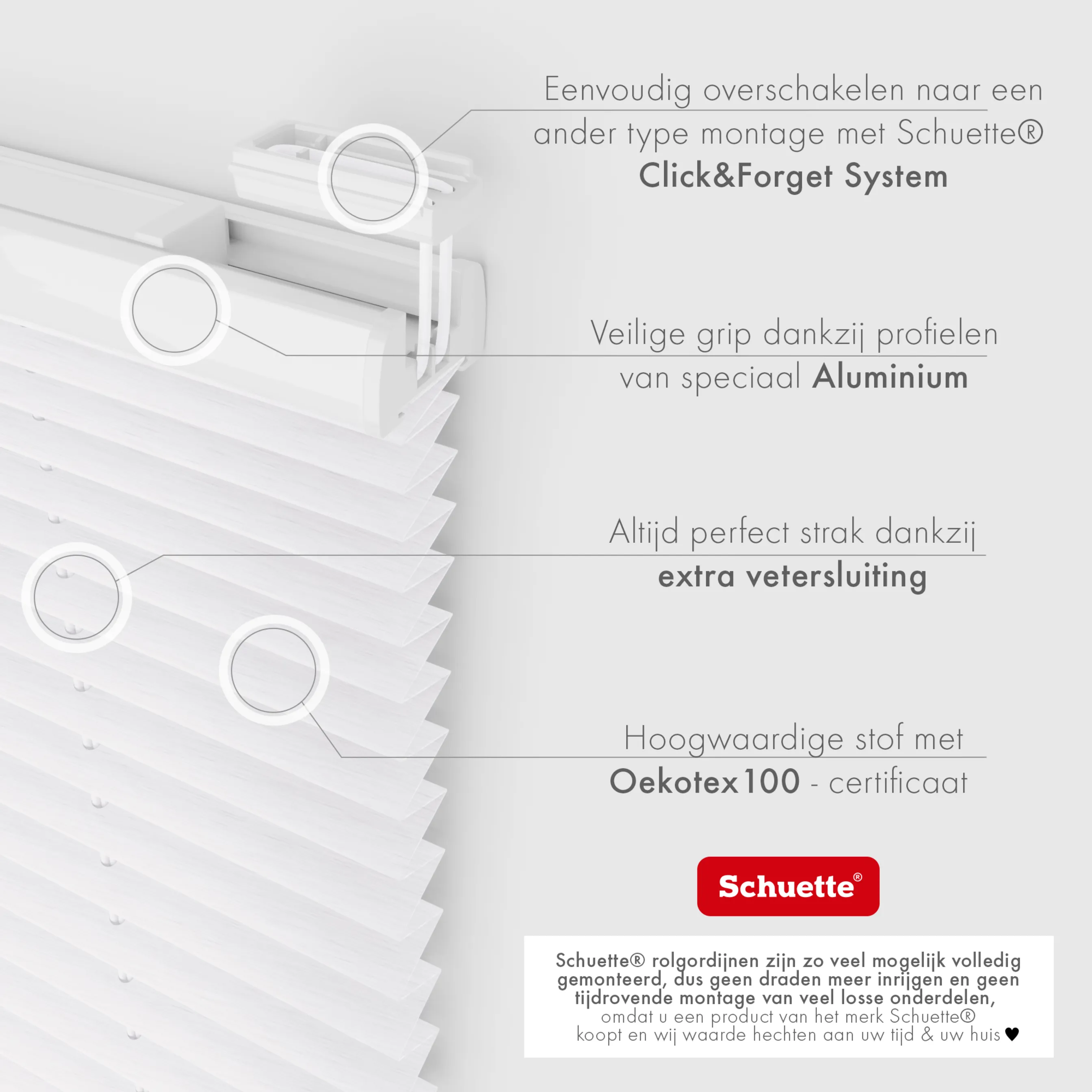 Schuette® Dachfenster Plissee nach Maß • Dolomite Kollektion: Cold Morning (Grau) • Profilfarbe: Silber