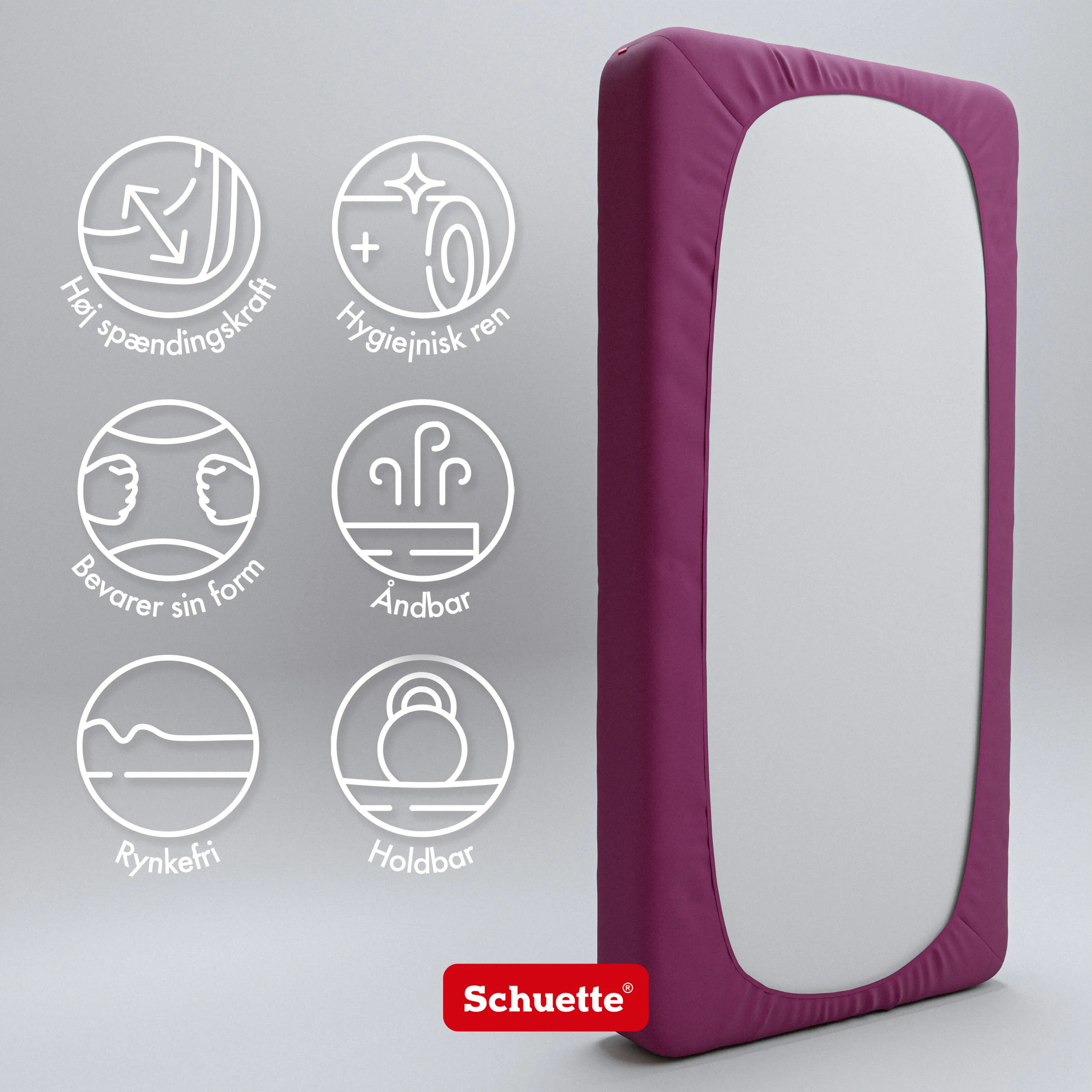 Schuette® Spannbettlaken • 80 x 200 • Wow! Kollektion: Purple Matter (Dunkelviolett) • 100% Superfluff Baumwolle, Blickdicht, Faltenfrei • mit Rundumgummi • Matratzenhöhe bis 30 cm