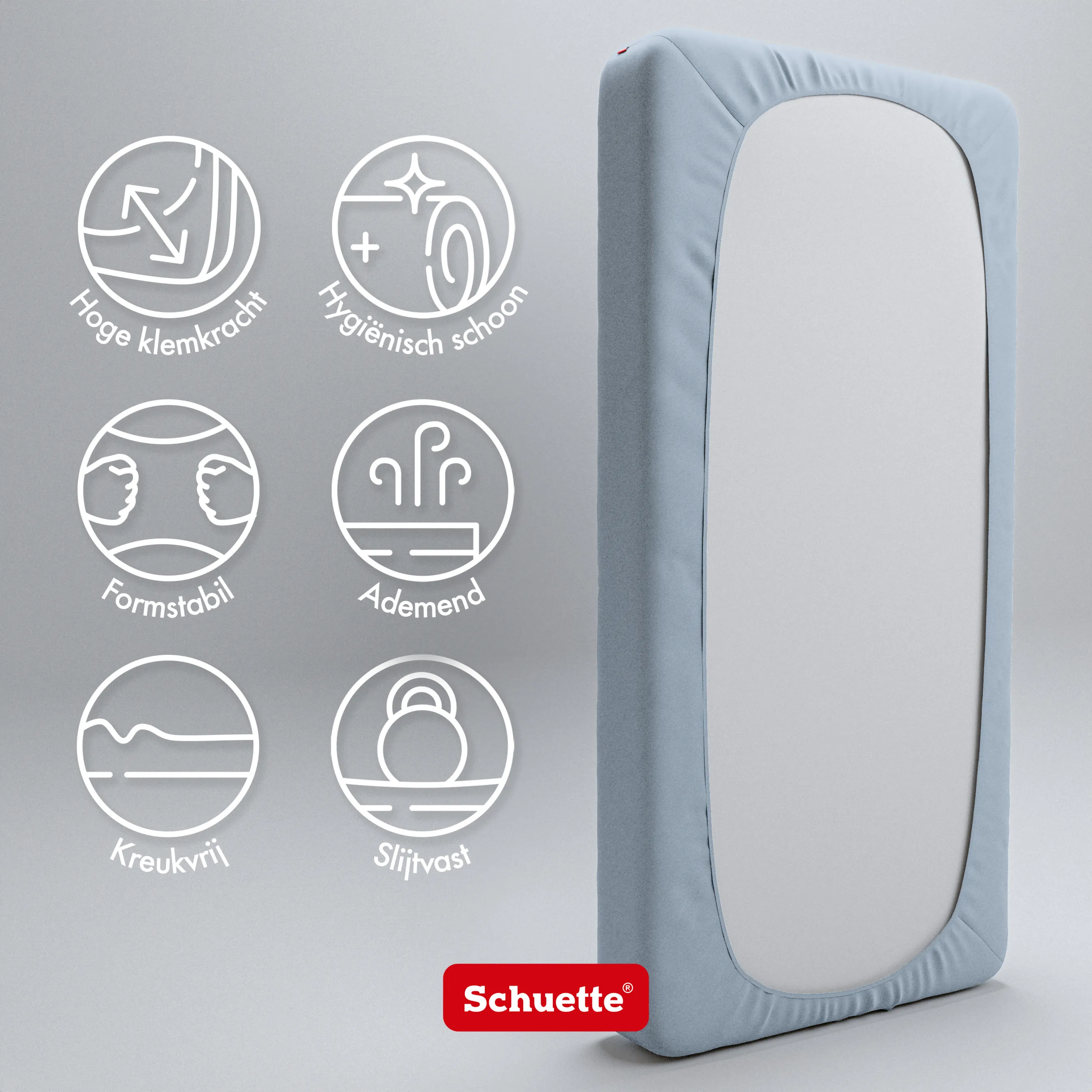 Schuette® Topper Spannbettlaken • 70 x 200 • Wow! Kollektion: Blue It Away (Pastellblau) • 100% Superfluff Baumwolle, Blickdicht, Faltenfrei • mit Rundumgummi • Matratzenhöhe bis 15 cm