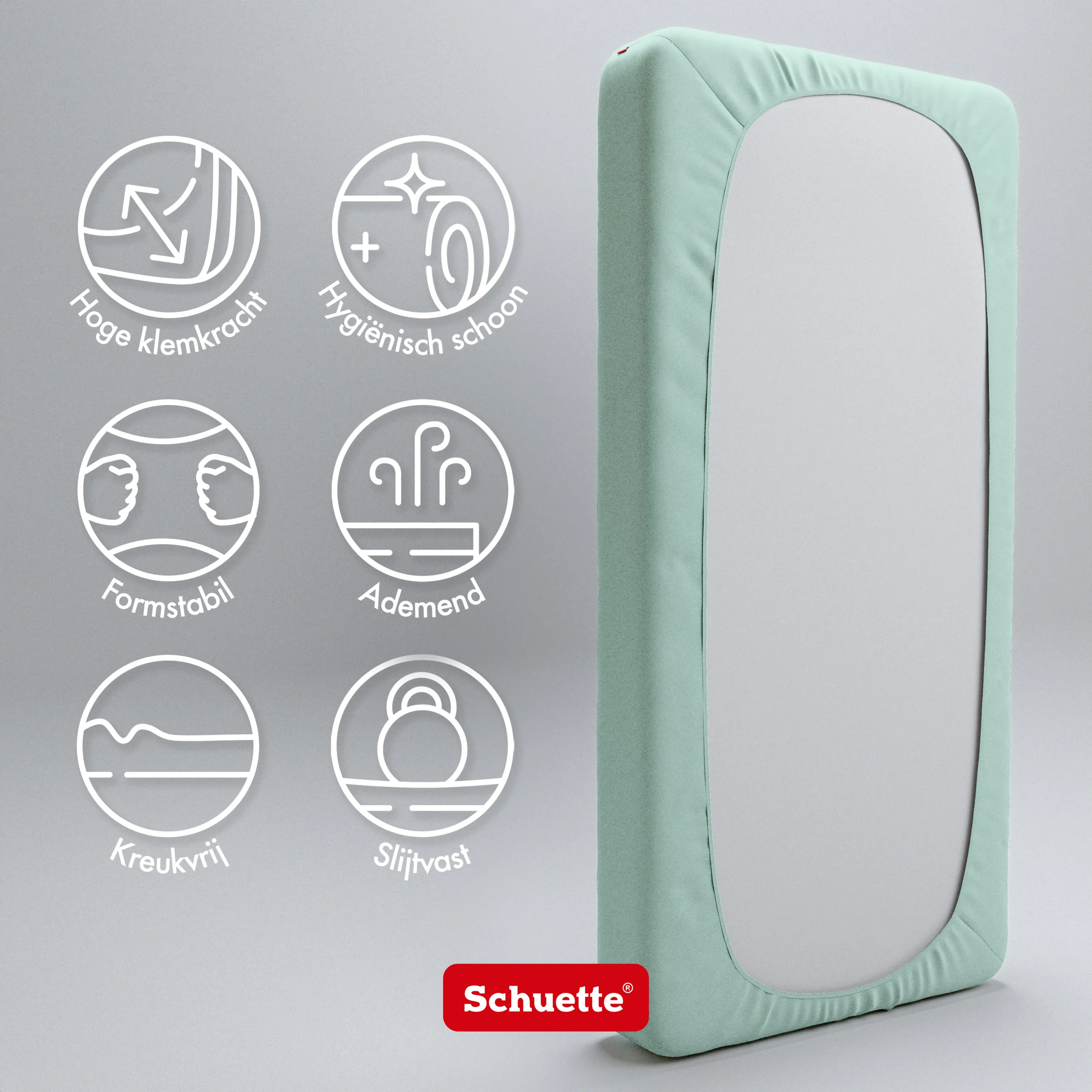 Schuette® Spannbettlaken • 90 x 200 • Wow! Kollektion: Icy Tiff (Pastelltürkis) • 100% Superfluff Baumwolle, Blickdicht, Faltenfrei • mit Rundumgummi • Matratzenhöhe bis 20 cm