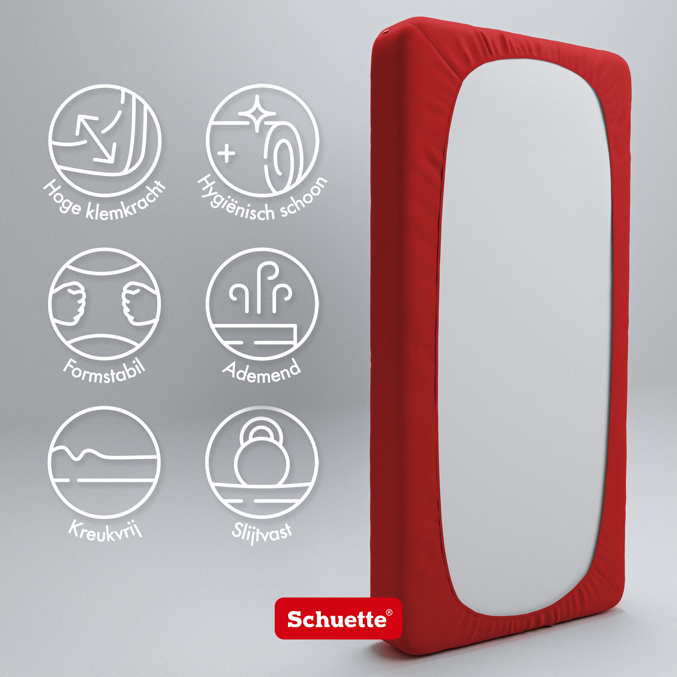Schuette® Topper Spannbettlaken • 100 x 200 • Wow! Kollektion: Red-volution (Weinrot) • 100% Superfluff Baumwolle, Blickdicht, Faltenfrei • mit Rundumgummi • Matratzenhöhe bis 10 cm