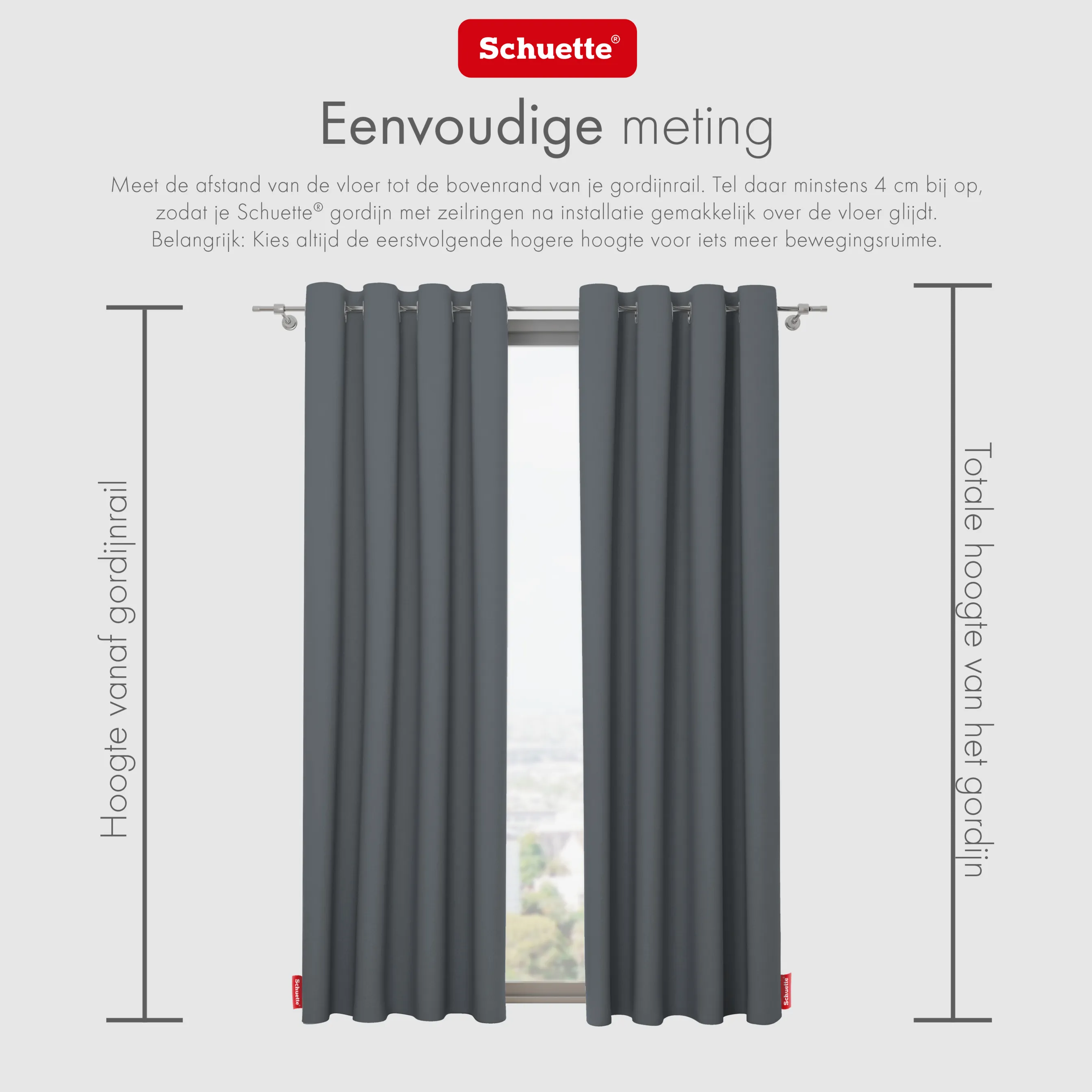 Schuette® Verdunkelungs-Vorhang Gardine mit Tunnelband nach Maß ● Century Black Kollektion: Shadow Touch (Grau) ● 1 Stück ● Knitterfrei Pflegeleicht Thermo Blickdicht & stark Abdunkelnd