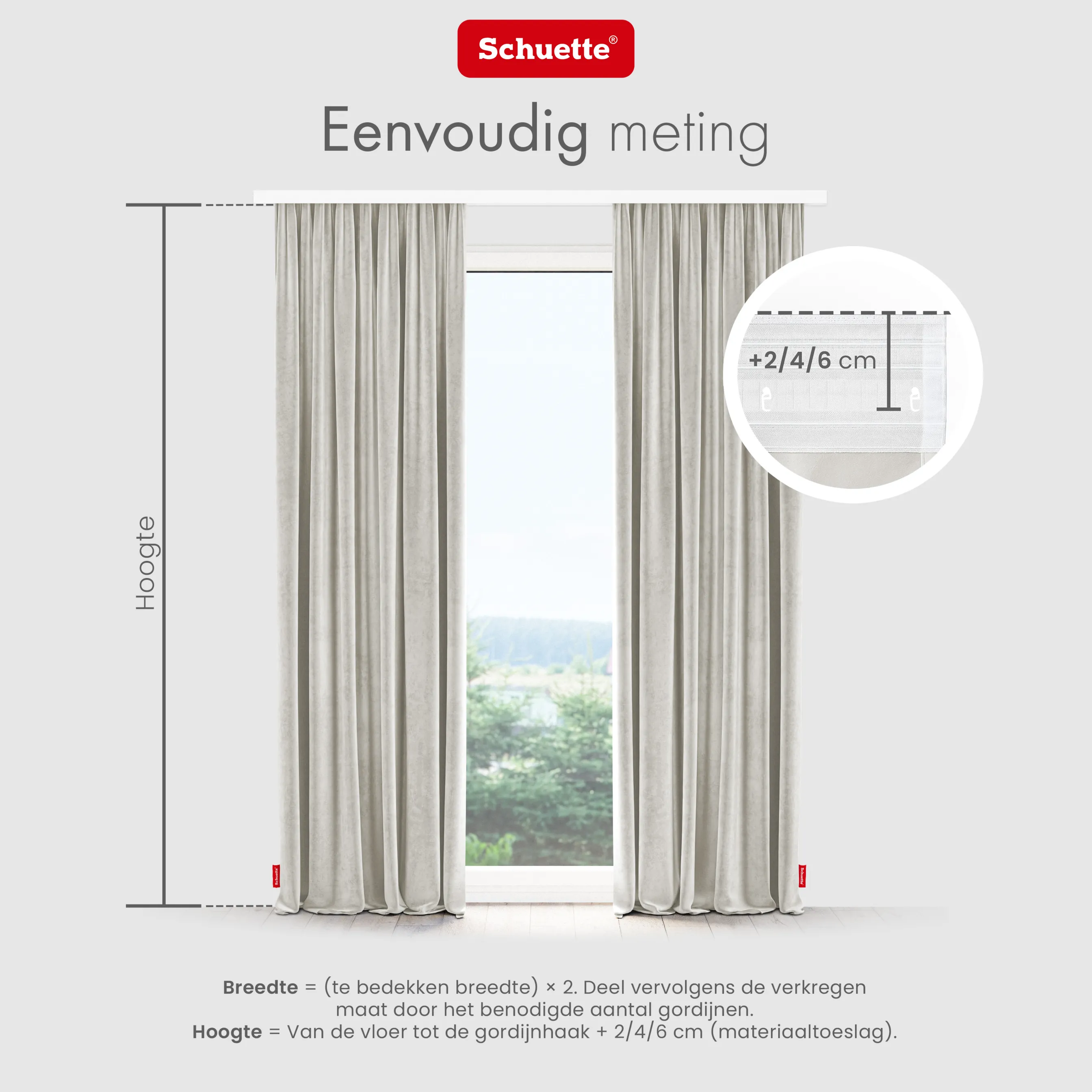 Schuette® Verdunkelungs-Vorhang Gardine mit Tunnelband nach Maß ● Millenium Velvet Kollektion: Polar Bear (Weiß-Grau-Beige) ● 1 Stück ● Knitterfrei Pflegeleicht Thermo Blickdicht & stark Abdunkelnd