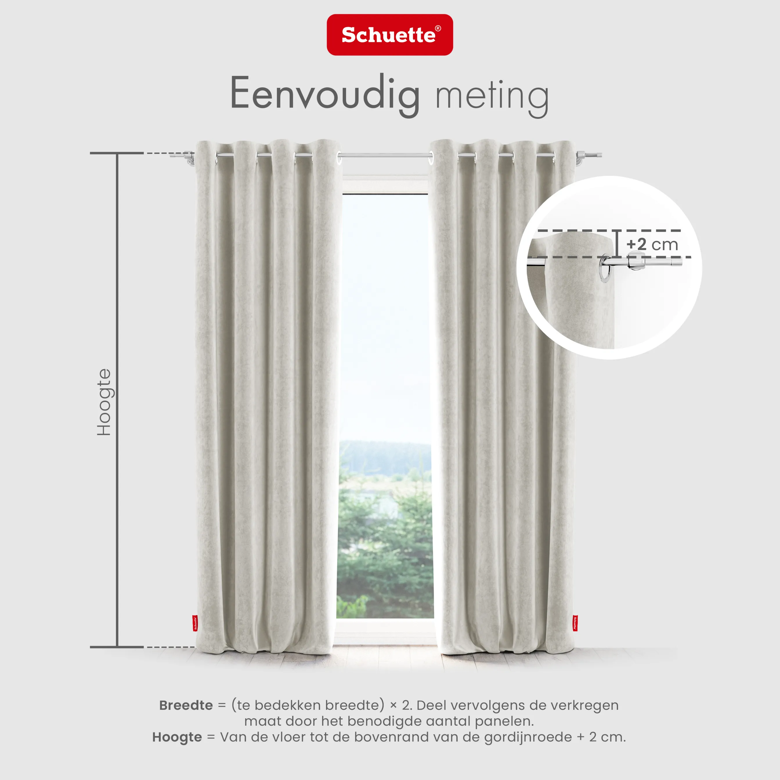 Schuette® Verdunkelungs-Vorhang Gardine mit Ösen nach Maß ● Millenium Velvet Kollektion: Polar Bear (Weiß-Grau-Beige) ● 1 Stück ● Knitterfrei Pflegeleicht Thermo Blickdicht & stark Abdunkelnd