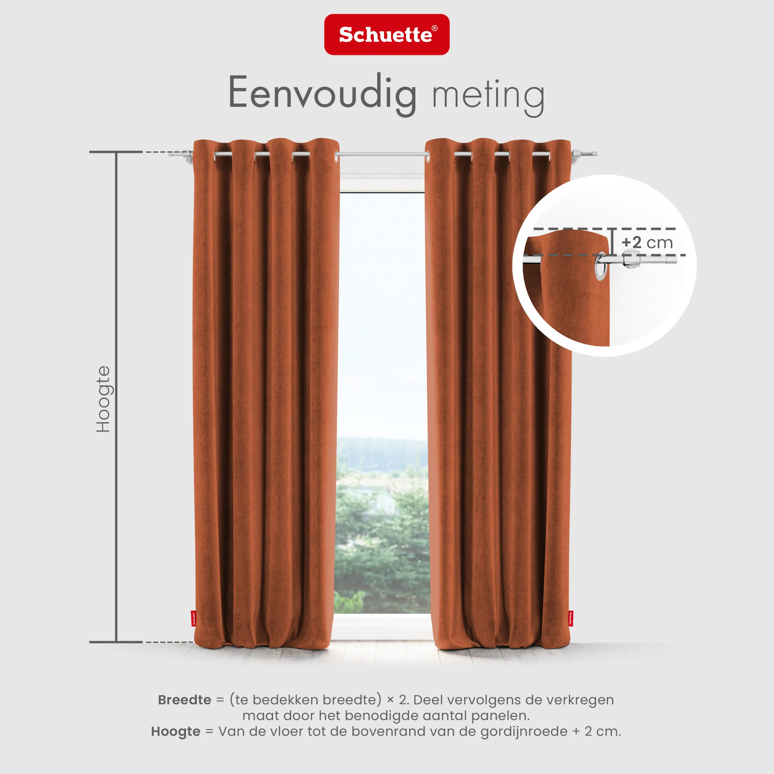 Schuette® Verdunkelungs-Vorhang Gardine mit Ösen nach Maß ● Millenium Velvet Kollektion: Marmalade (Orange) ● 1 Stück ● Knitterfrei Pflegeleicht Thermo Blickdicht & stark Abdunkelnd