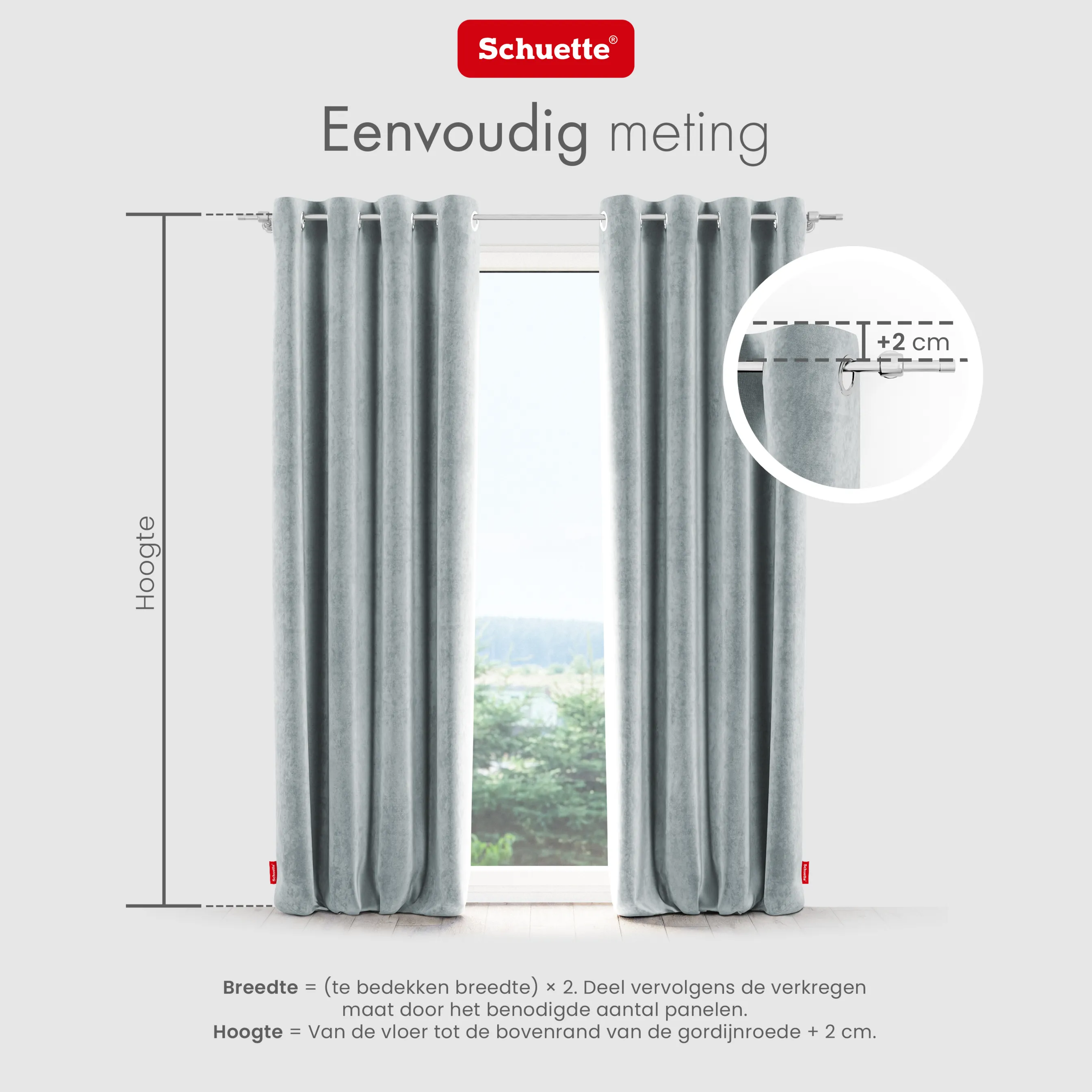 Schuette® Verdunkelungs-Vorhang Gardine mit Ösen nach Maß ● Millenium Velvet Kollektion: Koala Shade (Grau) ● 1 Stück ● Knitterfrei Pflegeleicht Thermo Blickdicht & stark Abdunkelnd