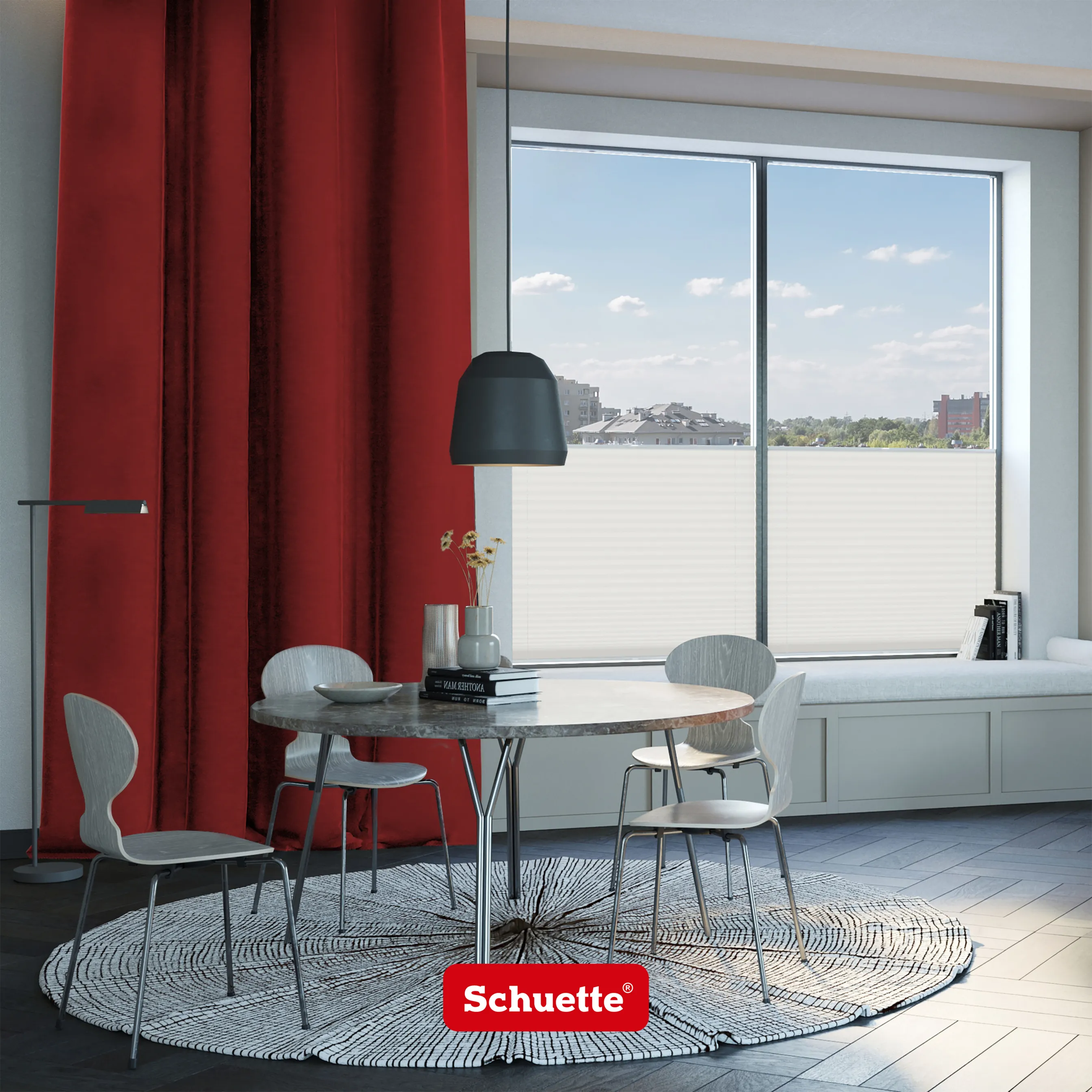 Schuette® Verdunkelungs-Vorhang Gardine mit Ösen nach Maß ● Millenium Velvet Kollektion: Sangria (Rot) ● 1 Stück ● Knitterfrei Pflegeleicht Thermo Blickdicht & stark Abdunkelnd