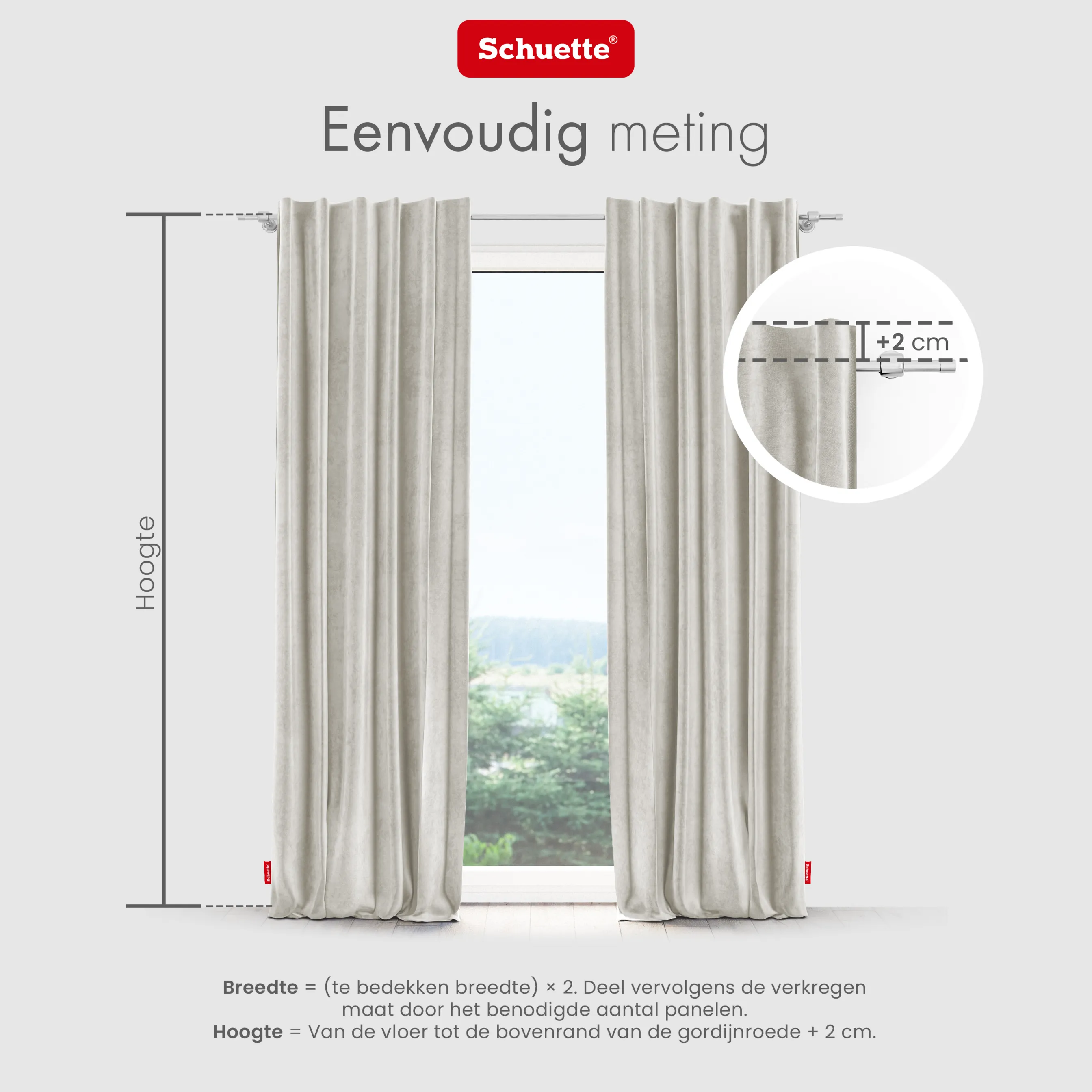 Schuette® Verdunkelungs-Vorhang Gardine mit Tunnelband nach Maß ● Millenium Velvet Kollektion: Polar Bear (Weiß-Grau-Beige) ● 1 Stück ● Knitterfrei Pflegeleicht Thermo Blickdicht & stark Abdunkelnd