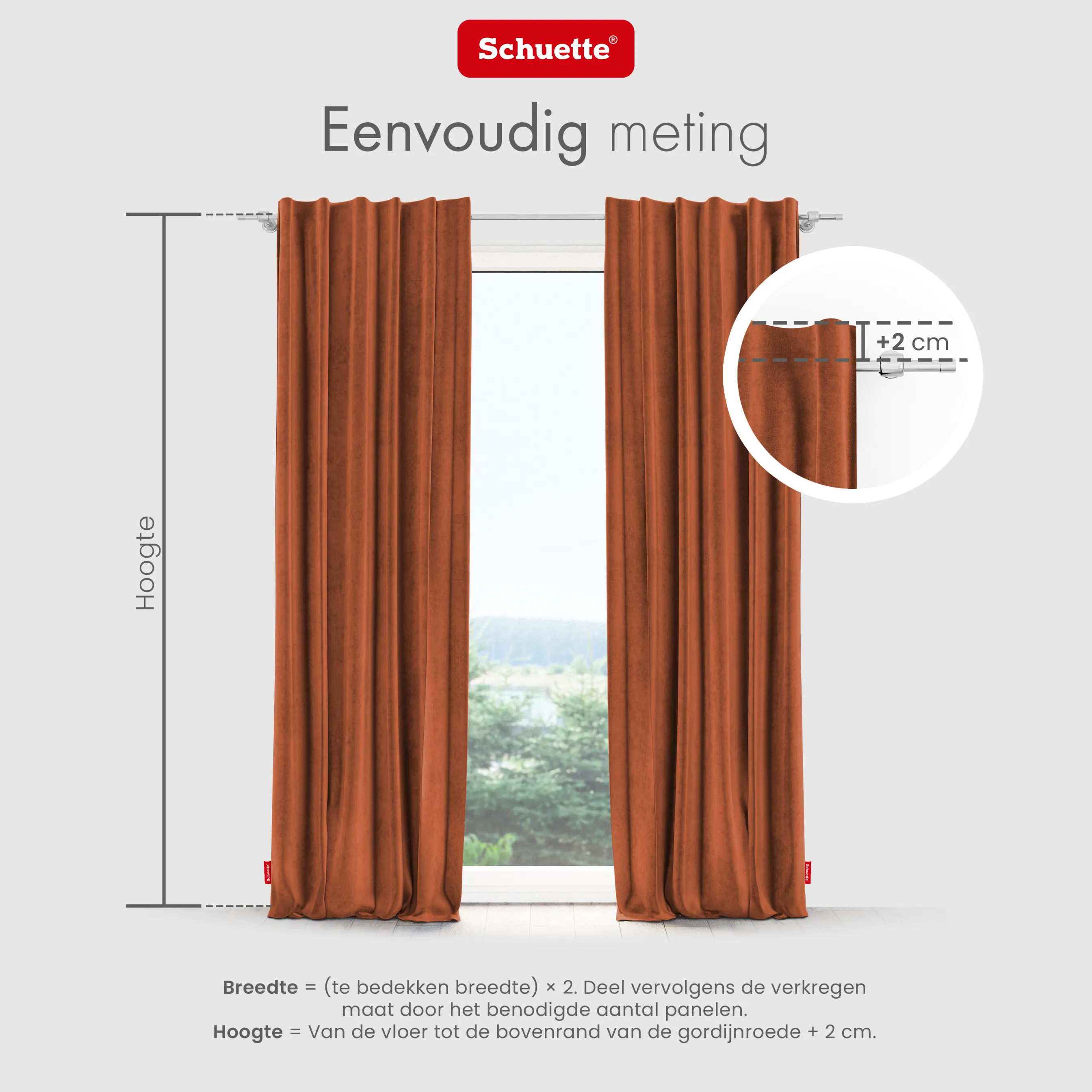 Schuette® Verdunkelungs-Vorhang Gardine mit Tunnelband nach Maß ● Millenium Velvet Kollektion: Marmalade (Orange) ● 1 Stück ● Knitterfrei Pflegeleicht Thermo Blickdicht & stark Abdunkelnd