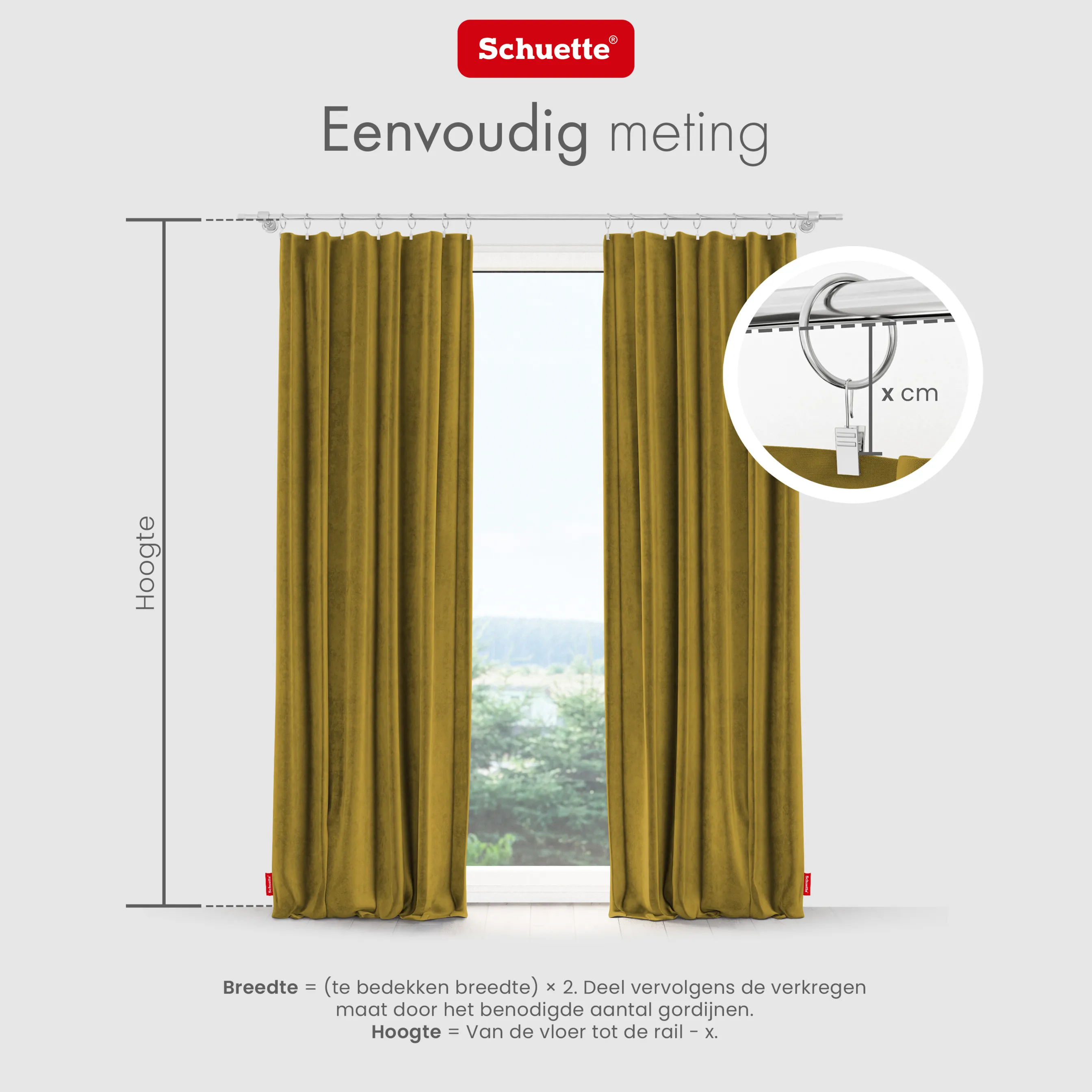 Schuette® Verdunkelungs-Vorhang Gardine mit Tunnelband nach Maß ● Millenium Velvet Kollektion: Butterscotch (Gelb) ● 1 Stück ● Knitterfrei Pflegeleicht Thermo Blickdicht & stark Abdunkelnd