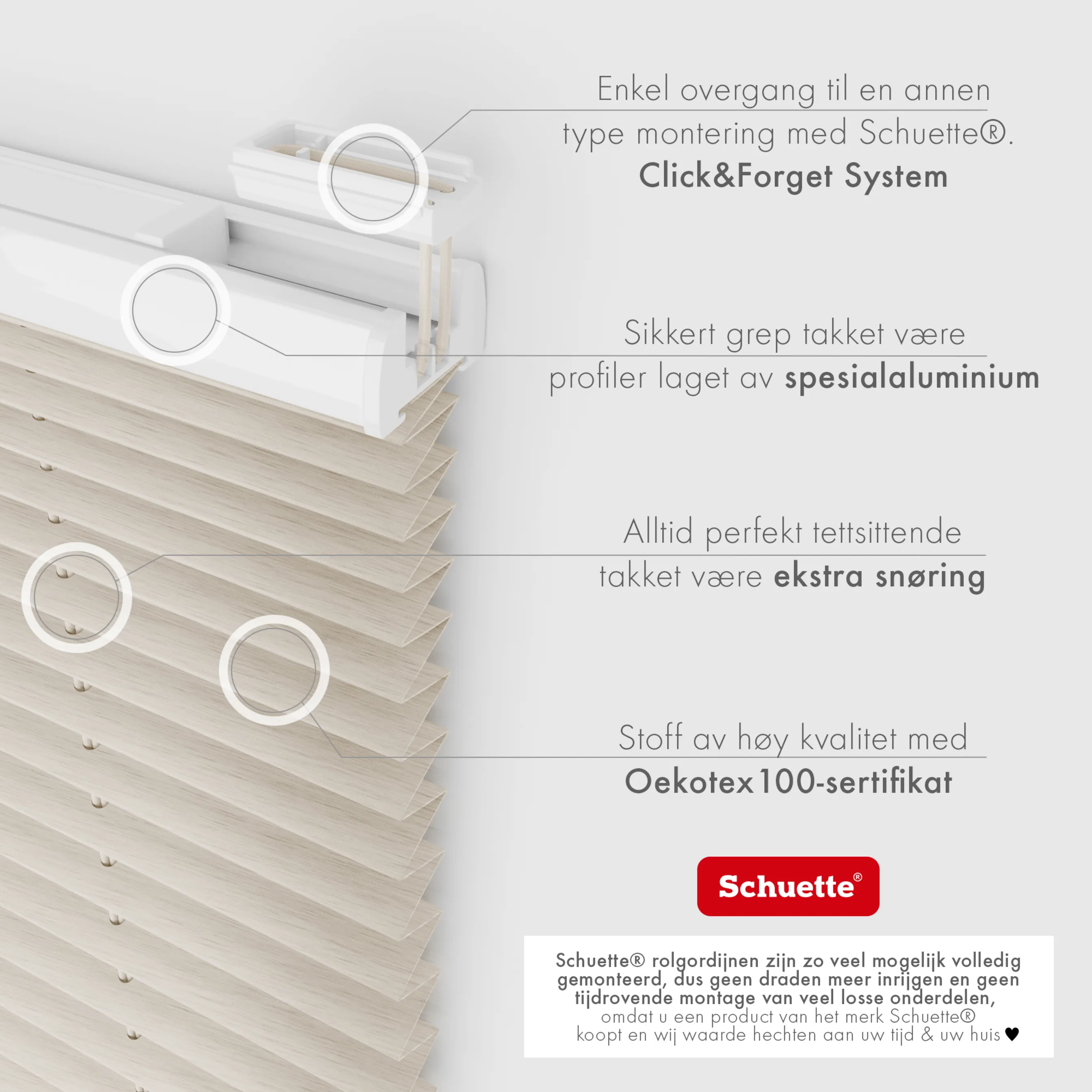 Schuette® Dachfenster Plissee nach Maß • Dolomite Kollektion: Light Coffee (Beige) • Profilfarbe: Eiche