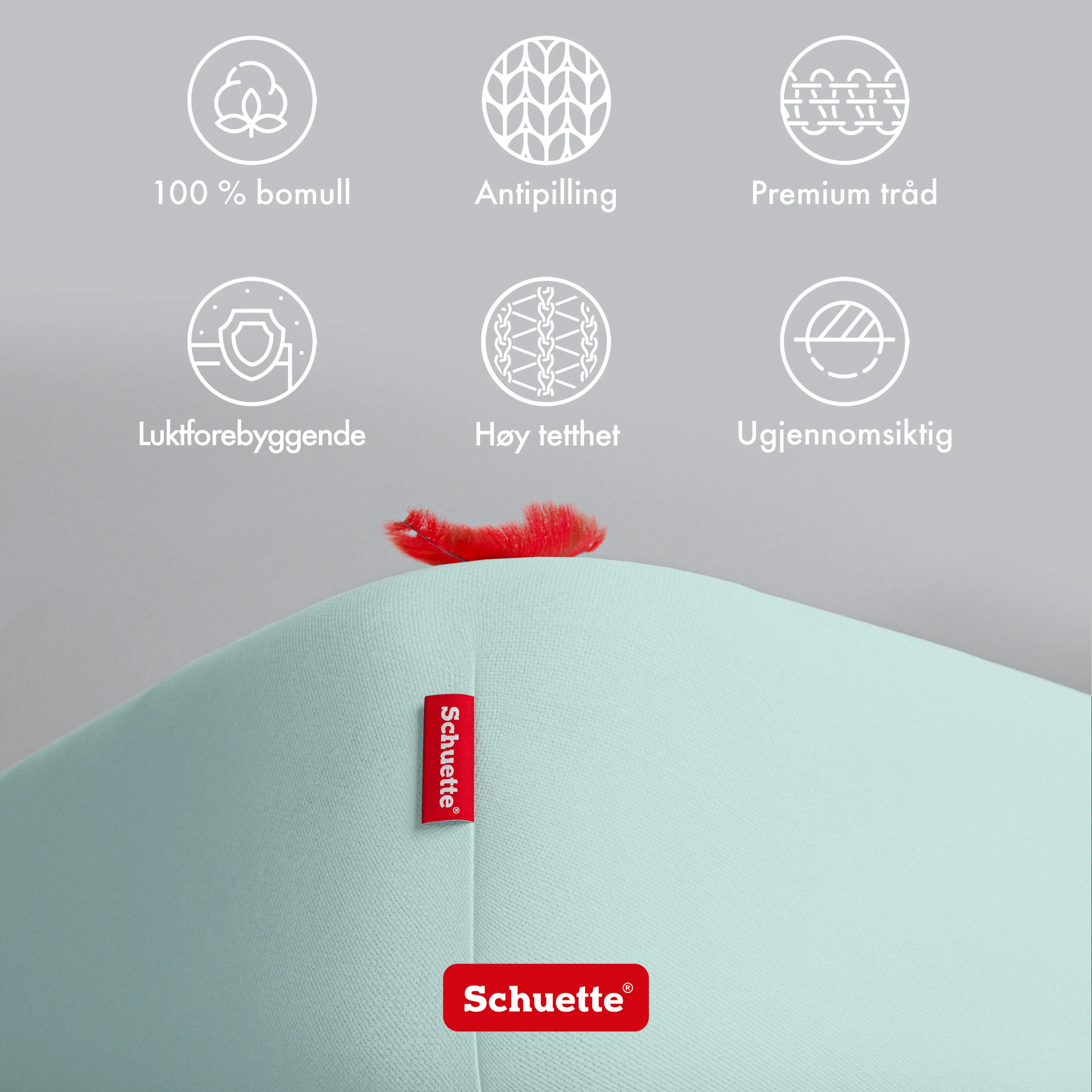 Schuette® Spannbettlaken • 180 x 200 • Wow! Kollektion: Icy Tiff (Pastelltürkis) • 100% Superfluff Baumwolle, Blickdicht, Faltenfrei • mit Rundumgummi • Matratzenhöhe bis 20 cm