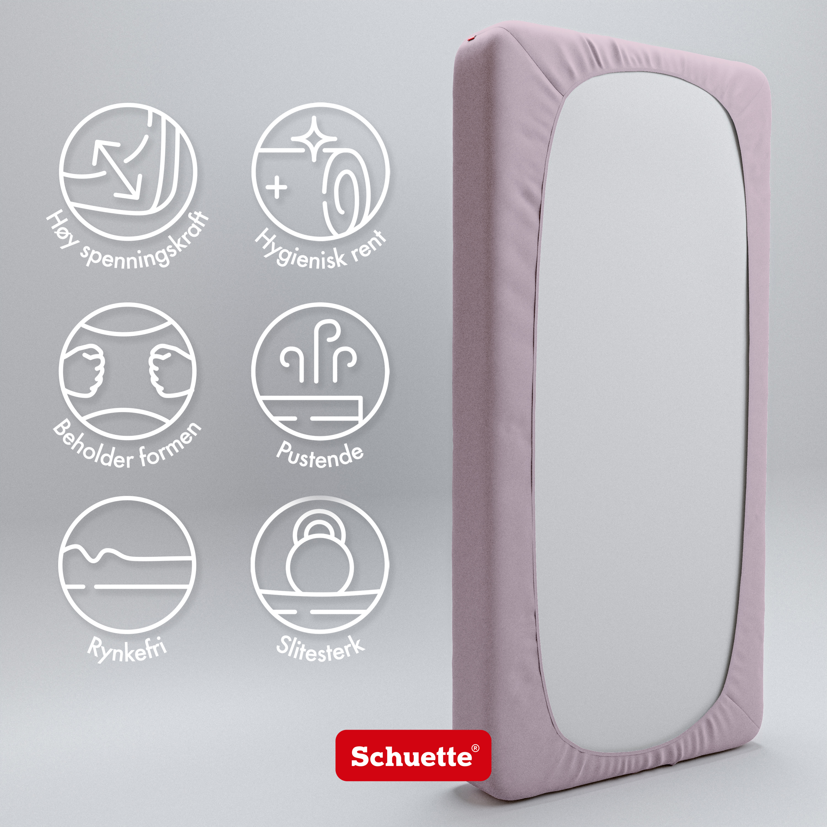Schuette® Spannbettlaken • 100 x 200 • Wow! Kollektion: Lavender Haze (Pastelllila) • 100% Superfluff Baumwolle, Blickdicht, Faltenfrei • mit Rundumgummi • Matratzenhöhe bis 25 cm