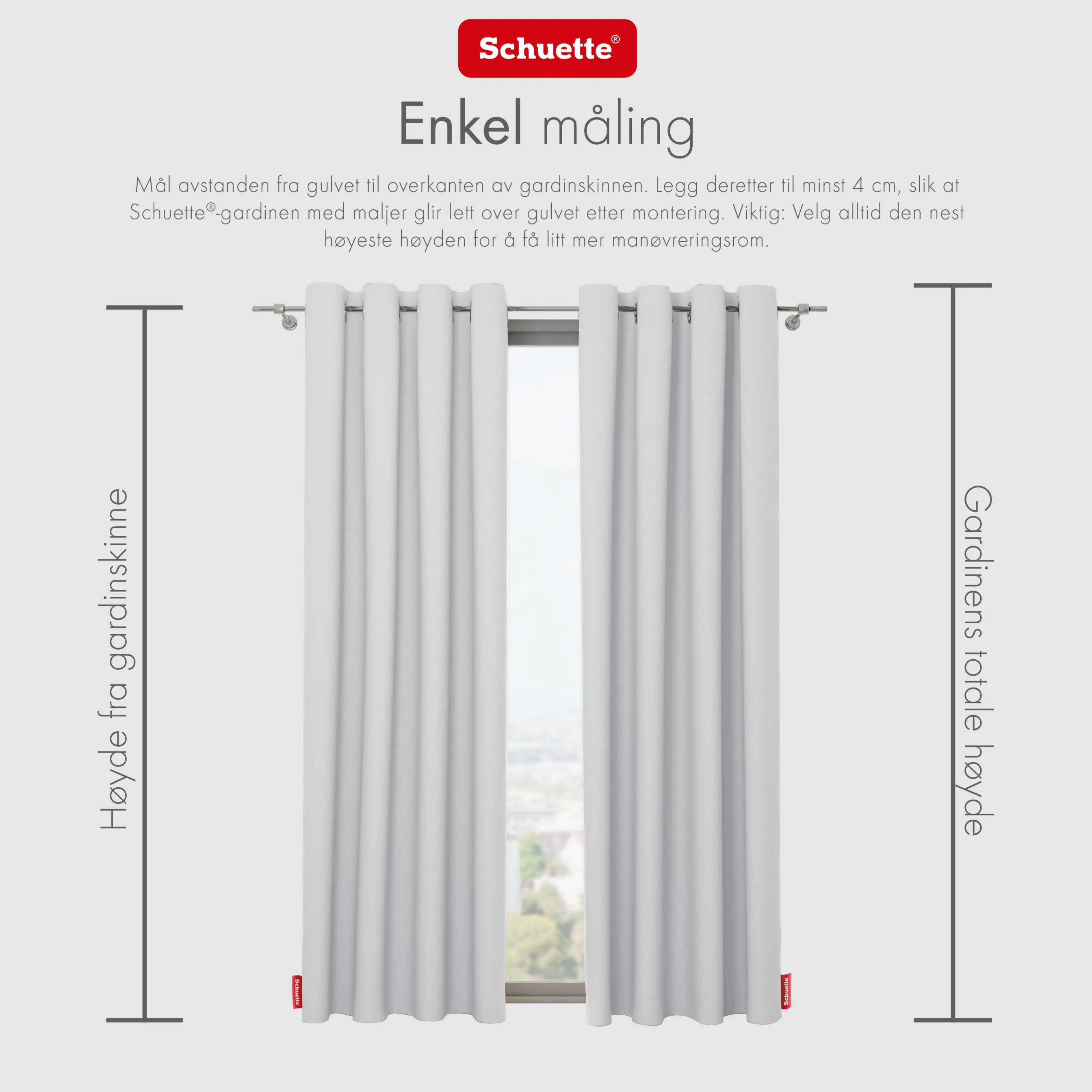 Schuette® Verdunkelungs-Vorhang Gardine mit Ösen nach Maß ● Century Black Kollektion: Misty White (Weiß-Grau) ● 1 Stück ● Knitterfrei Pflegeleicht Thermo Blickdicht & stark Abdunkelnd