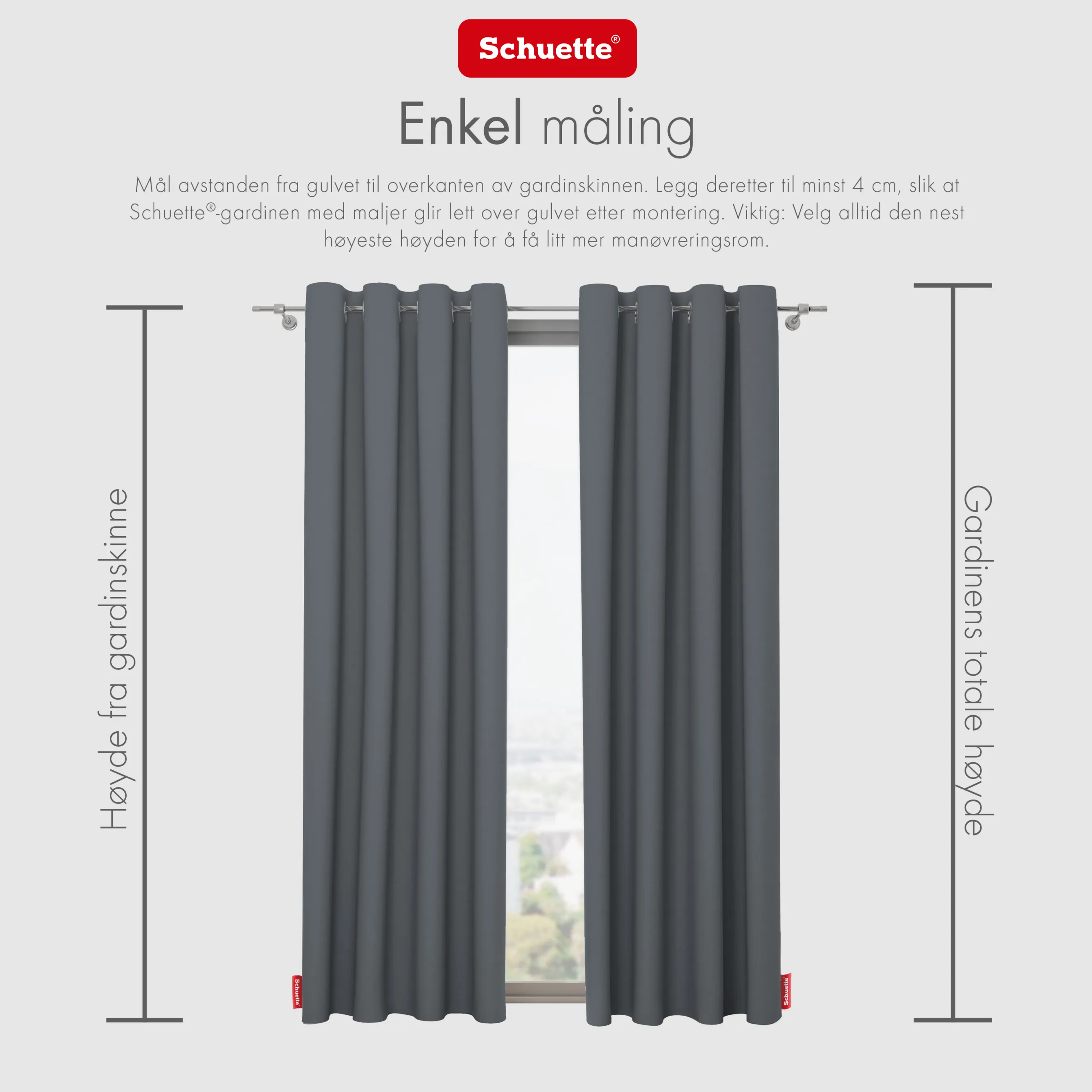 Schuette® Verdunkelungs-Vorhang Gardine mit Tunnelband nach Maß ● Century Black Kollektion: Shadow Touch (Grau) ● 1 Stück ● Knitterfrei Pflegeleicht Thermo Blickdicht & stark Abdunkelnd